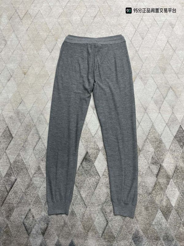 Ermenegildo Zegna Zegna Men's Gray Pleated Drawstring Knit Sweatpants Size US 32 / EU 48 - 1 Thumbnail