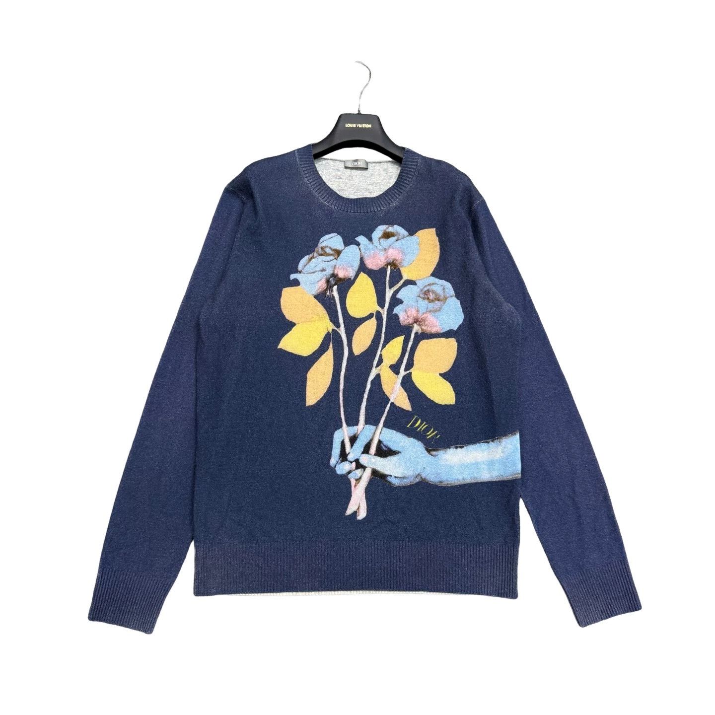 Dior Dior Floral Wool Sweater Size L Size US L / EU 52-54 / 3 - 1 Thumbnail