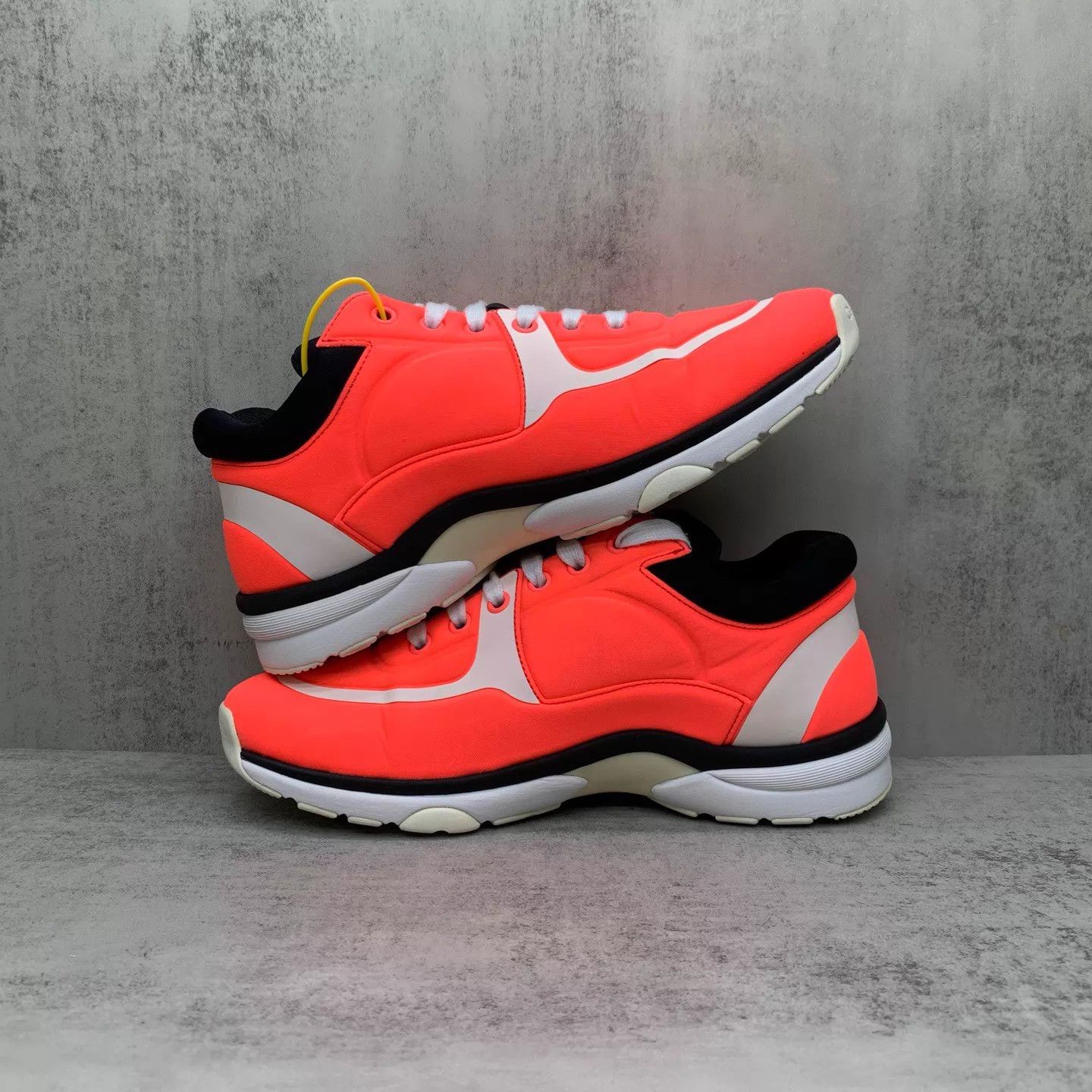 Chanel Chanel Tangerine Pink CC Logo Sneakers 37 98 New Size US 6.5 / IT 36.5 - 3 Thumbnail