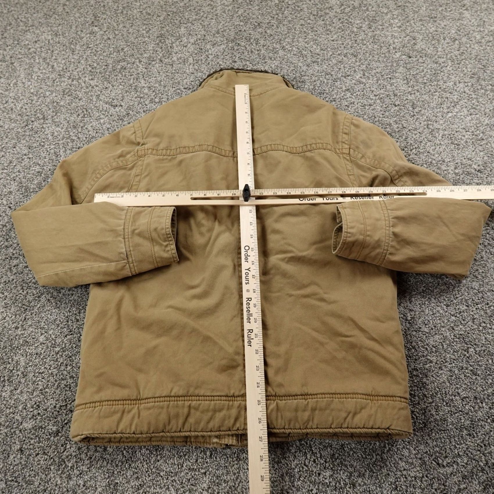 Vintage VTG Aéropostale Jacket Mens S Beige Cotton Chore Coat Lined Full Zip OG Logo Zipper Pockets Adventure Outdoor Workwear Size US S / EU 44-46 / 1 - 6 Thumbnail