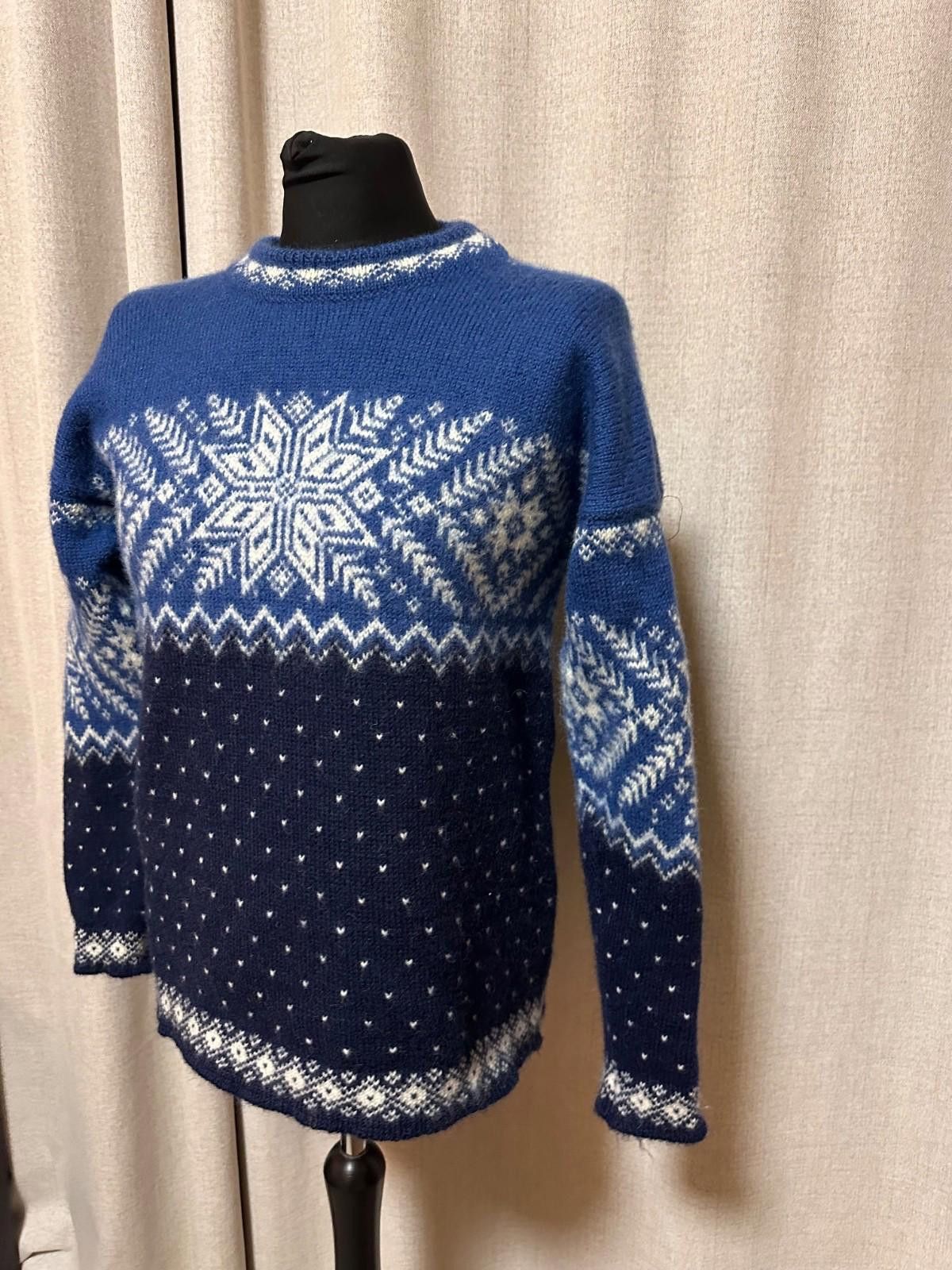 Dale Of Norway Dale of Norway Blue and White Snowflake Sweater Men's Sz M Size US M / EU 48-50 / 2 - 4 Thumbnail