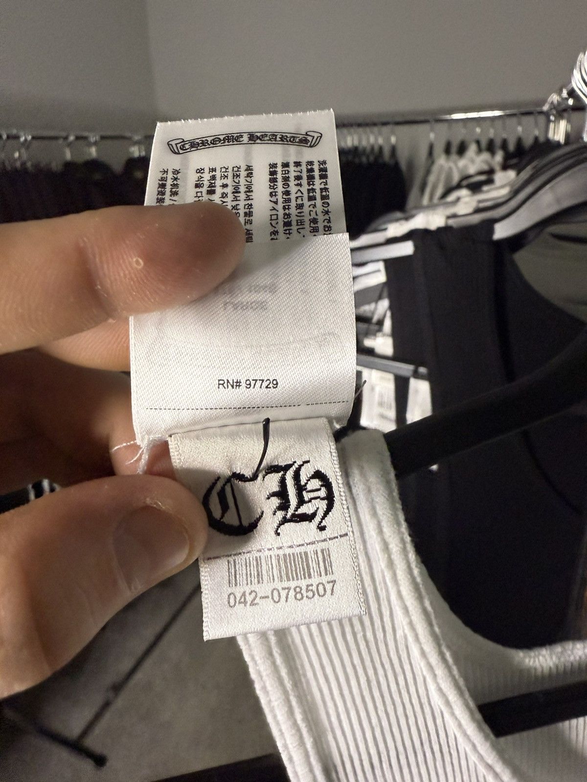 Chrome Hearts Chrome Hearts White Muyumi Ribbed Tank Size US L / EU 52-54 / 3 - 6 Thumbnail