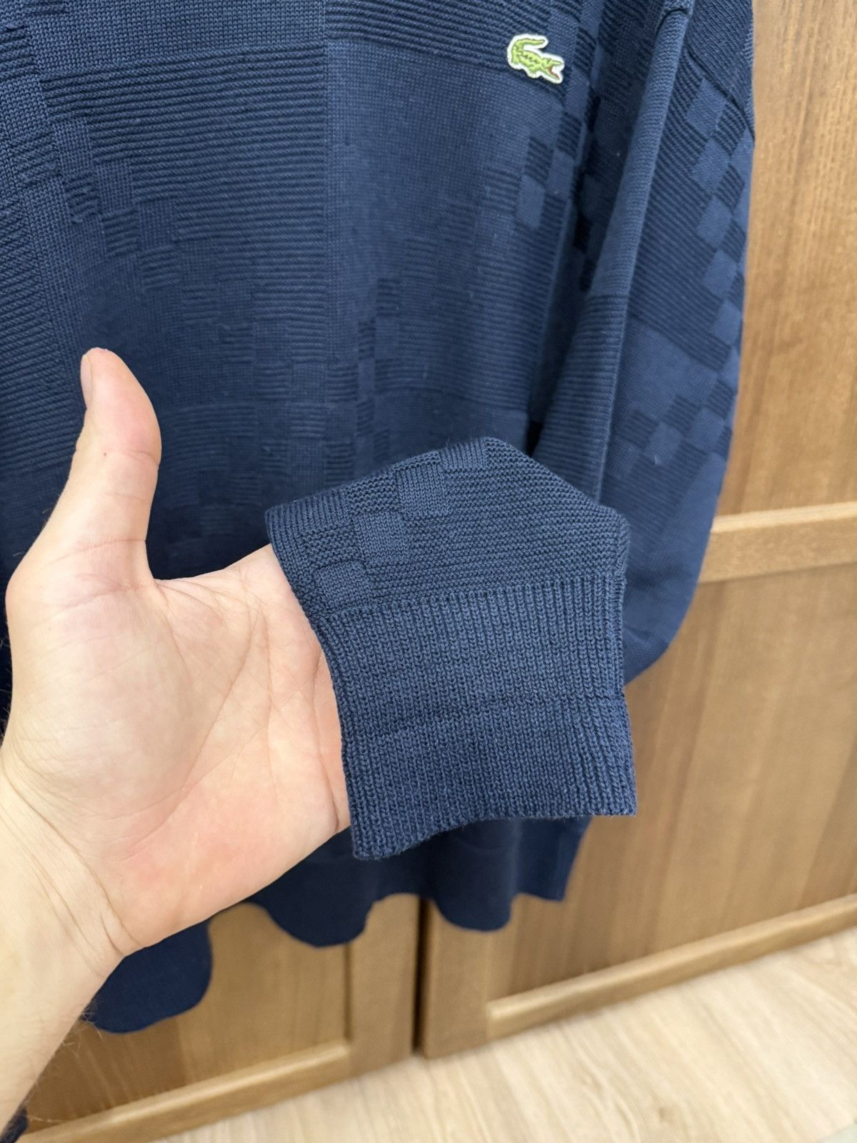 Lacoste Vintage Lacoste Navy Blue Knit Sweater Mens Size L Size US L / EU 52-54 / 3 - 5 Thumbnail
