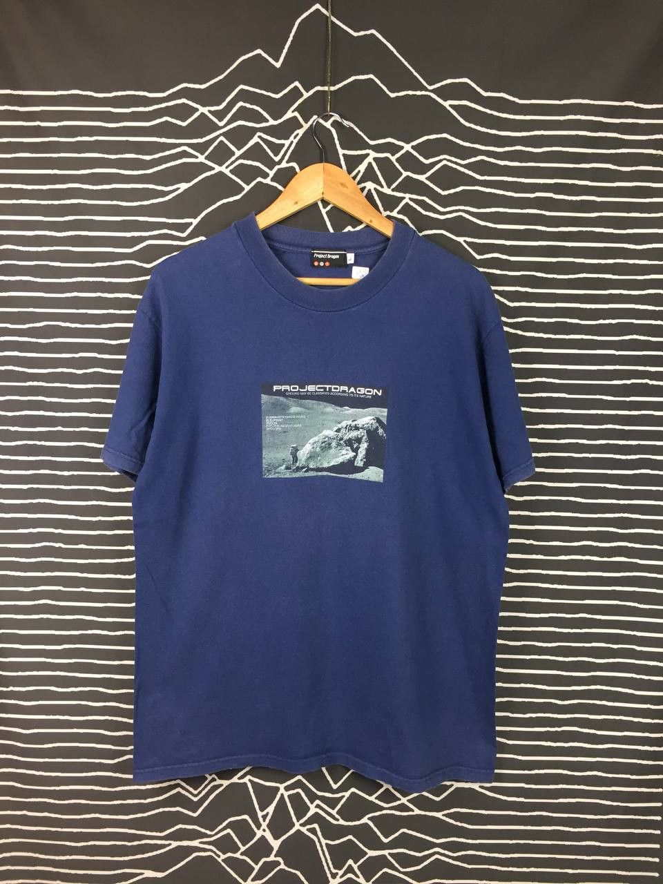 image of VTG 90's Project Dragon Futura Stash Streetwear Tee in Navy, Men's (Size Large)