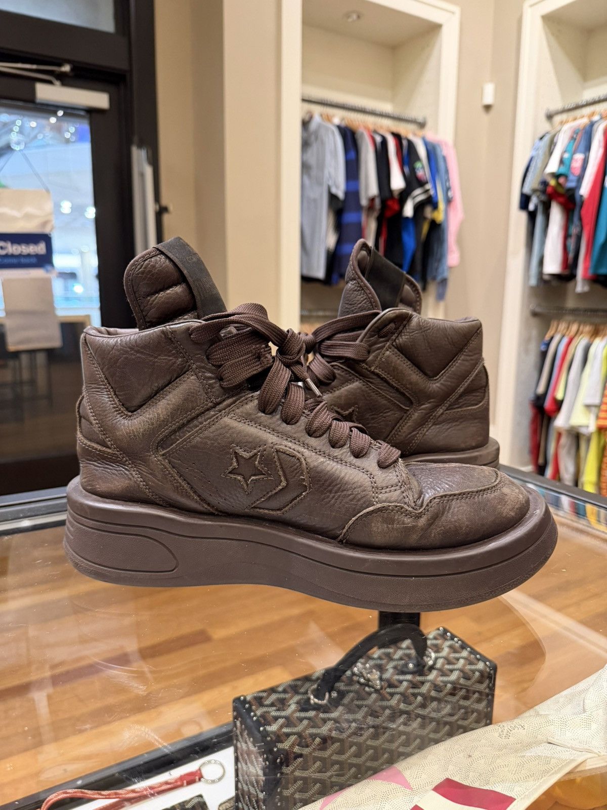 Converse × Rick Owens Drkshdw Rick Owens x Converse DRKSHDW TURBOWPN Mids - Clay Size US 10 / EU 43 - 3 Thumbnail