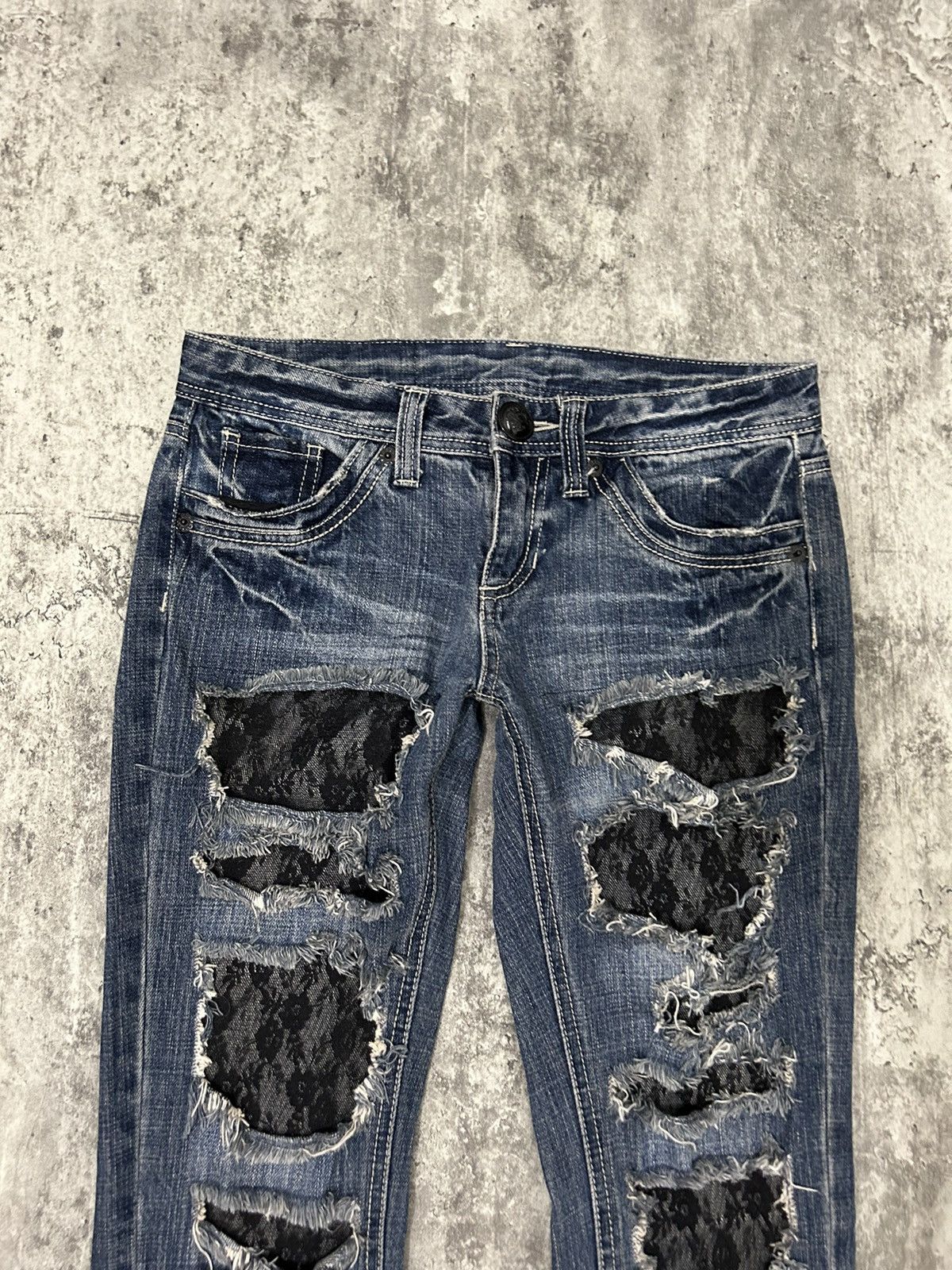 Japanese Brand Cecil Mc Bee Distressed Jeans Size 29" - 5 Thumbnail