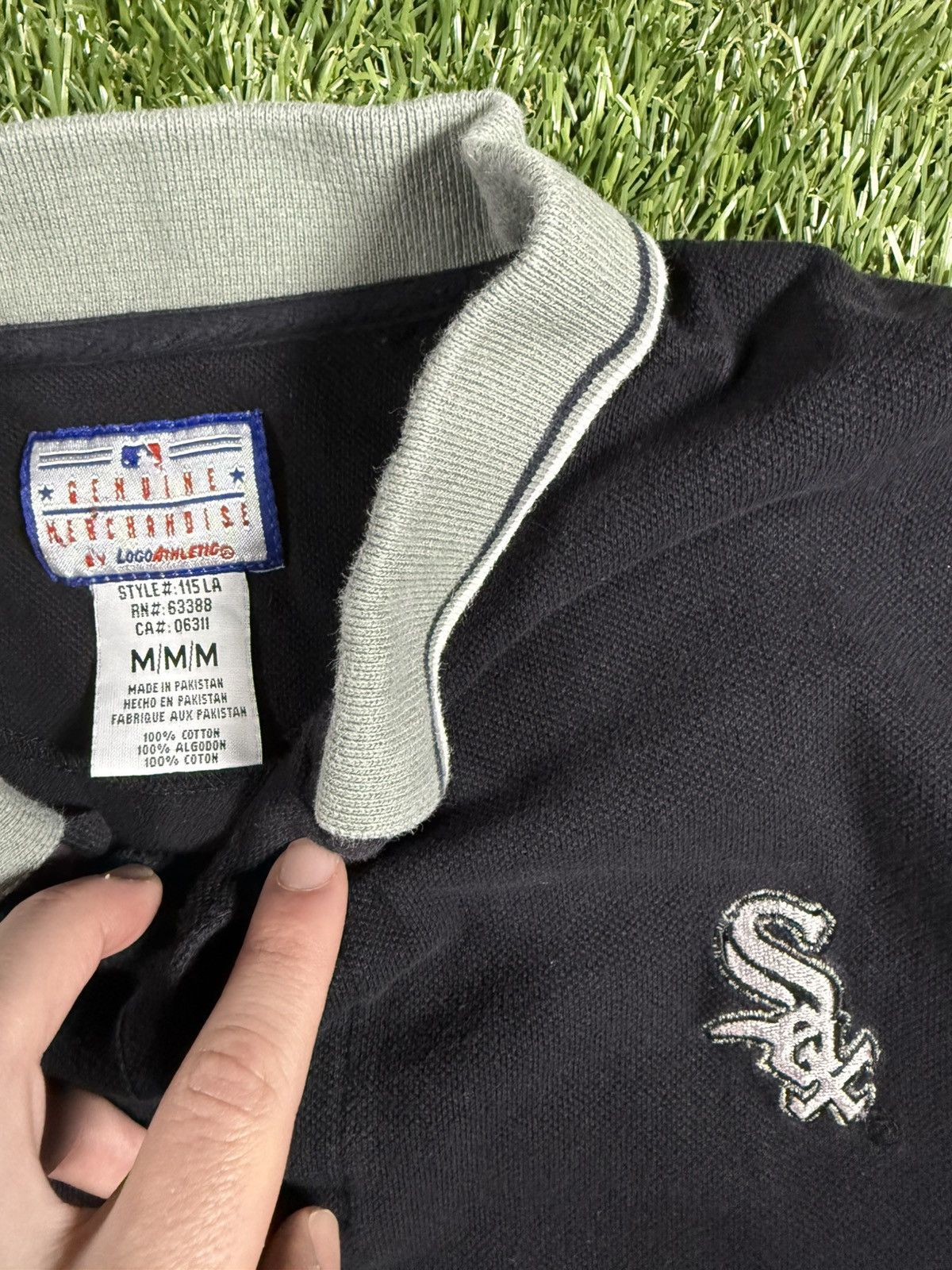 MLB Vintage 90s Chicago White Sox Faded Striped Collared Shirt Size US M / EU 48-50 / 2 - 2 Thumbnail