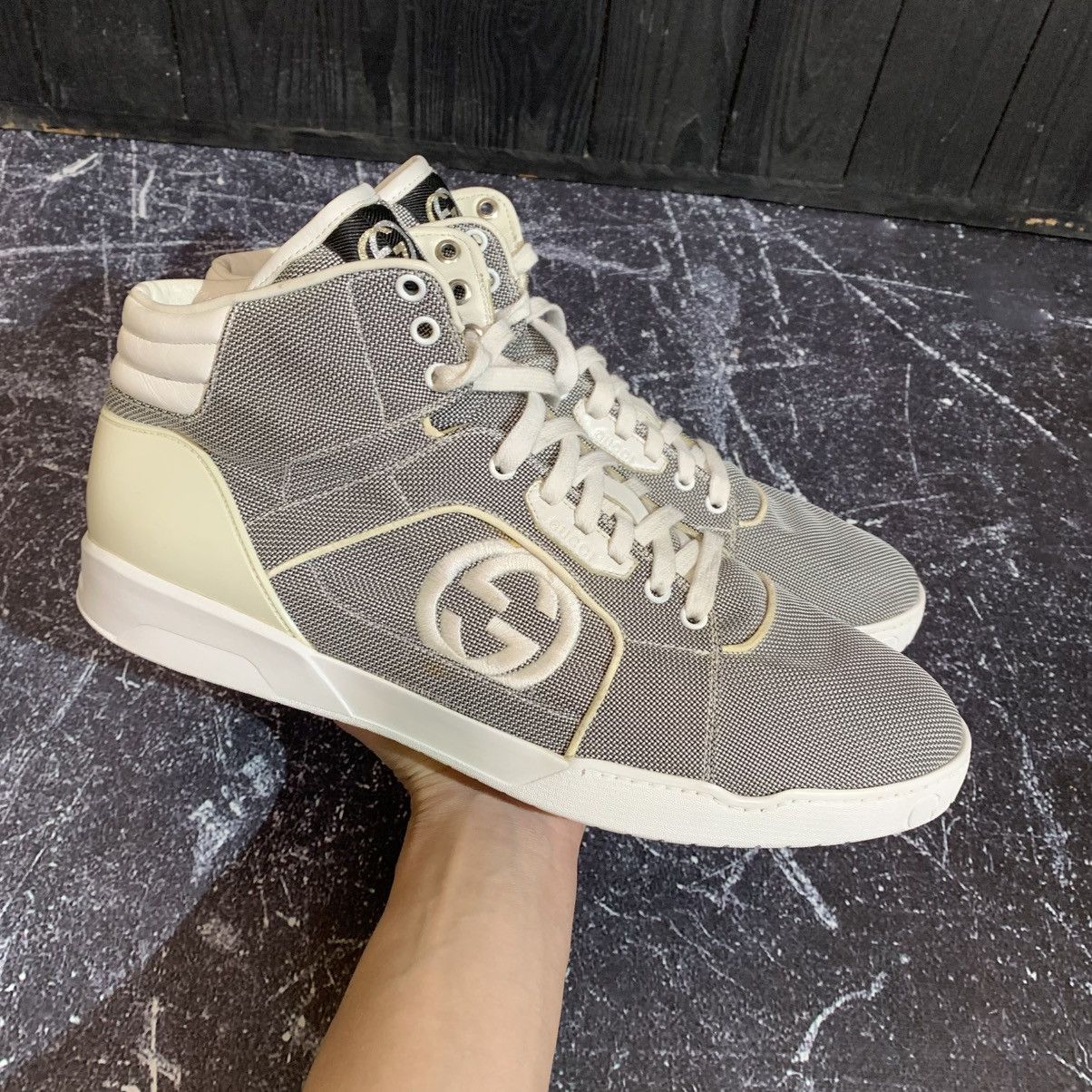 Gucci Gucci GG Baling Fabric High Top Grey Sneakers Size 13.5 47.5 Size US 13 / EU 46 - 2 Thumbnail