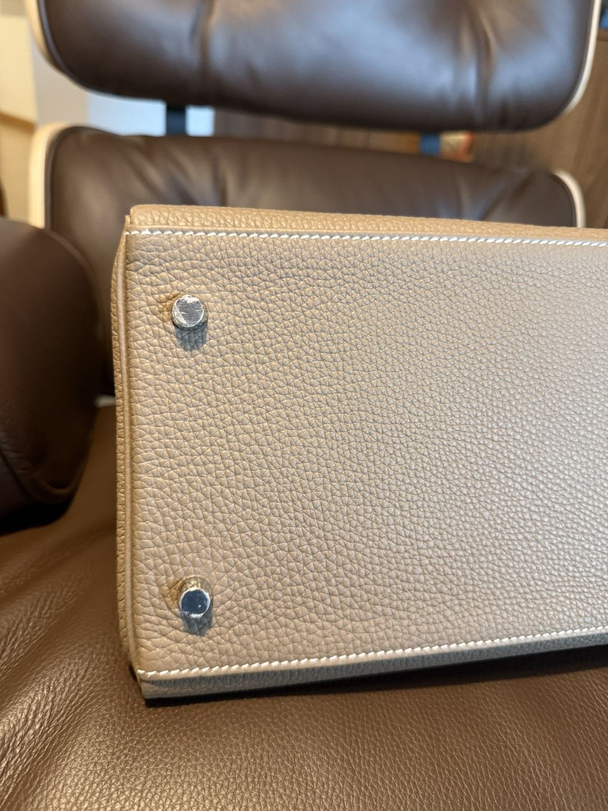 Hermes Hermès MAXI Kelly 42 Togo Leather Étoupe Size 42 - 4 Thumbnail