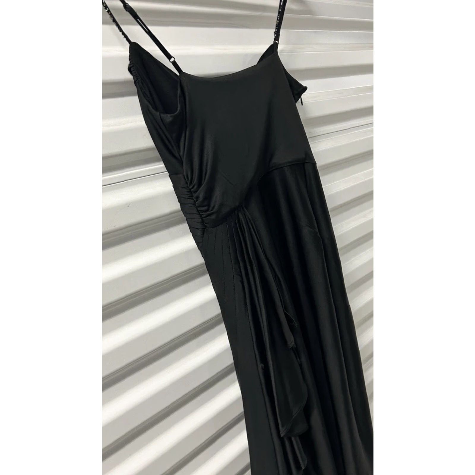 Bcbgmaxazria BCBGMAXAZRIA Dress Women’s Chiffon Midi Spaghetti Strap Sleeveless Empire Waist Black XS Size XS / US 0-2 / IT 36-38 - 5 Thumbnail