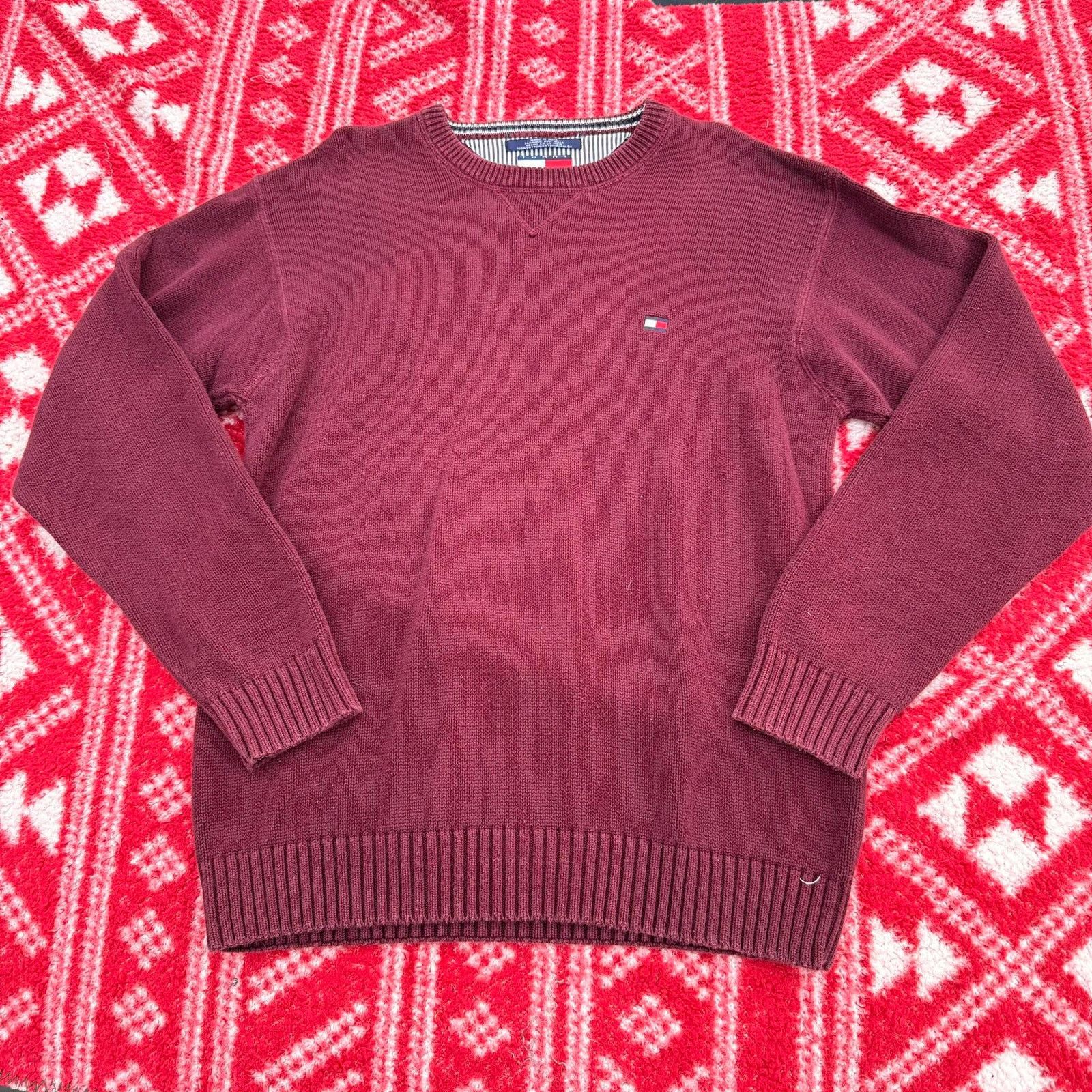 Tommy Hilfiger Tommy Hilfiger Men's Large Cotton Crewneck Sweater Slim Size US L / EU 52-54 / 3 - 6 Thumbnail