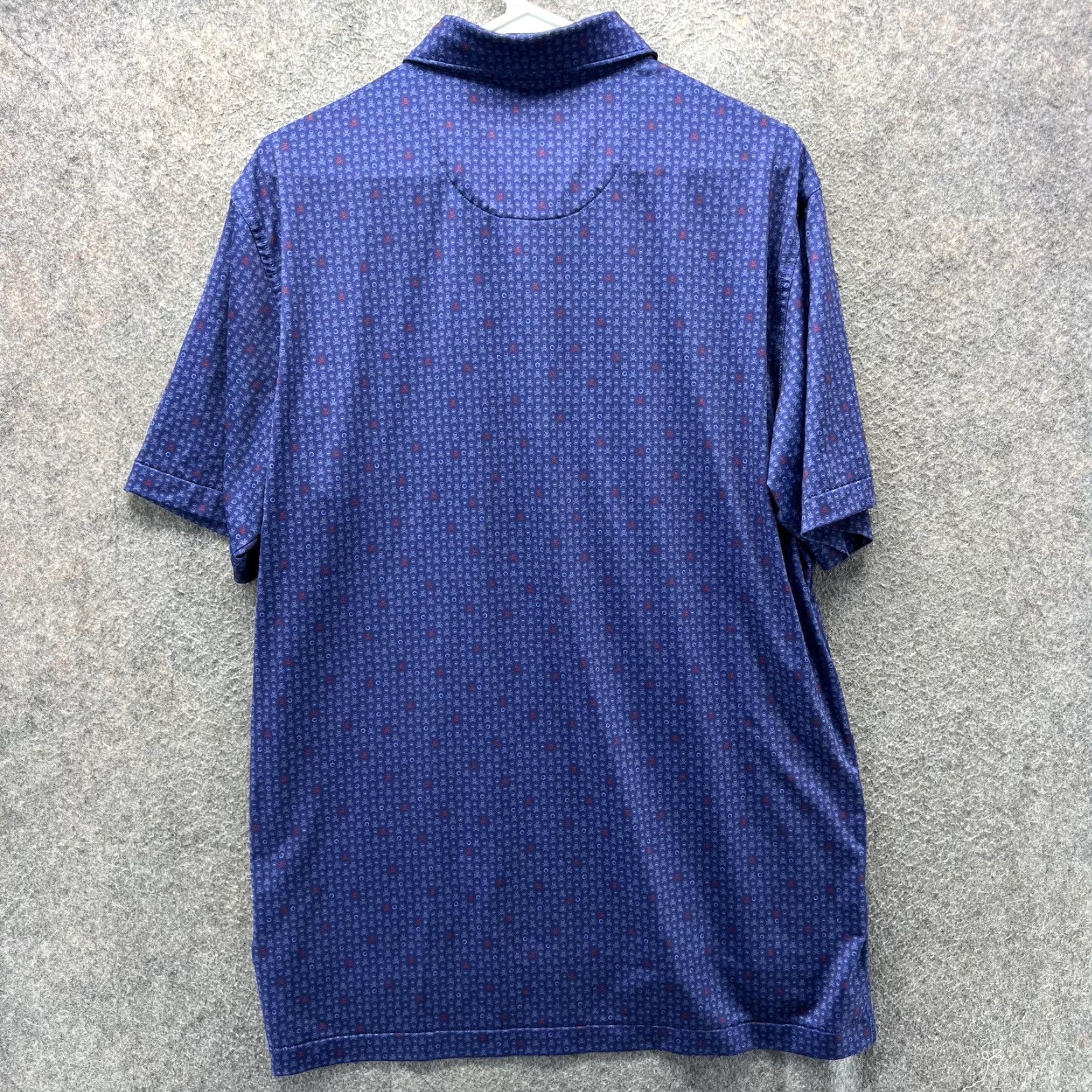 Peter Millar Peter Millar Polo Shirt Mens M Blue Summer Comfort Geometric Golf Stretch Shirt Menss Size US M / EU 48-50 / 2 - 2 Thumbnail