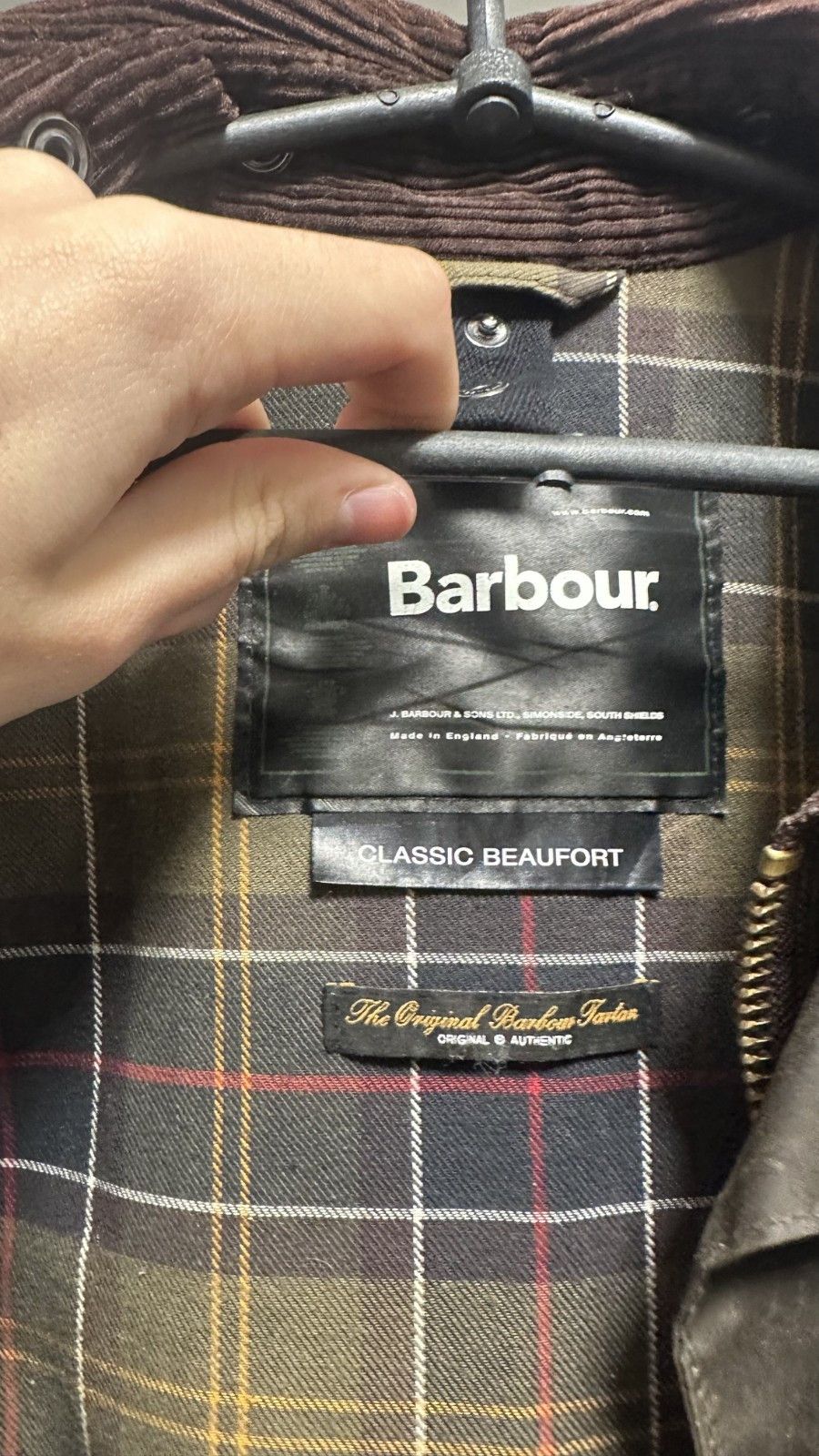 Barbour Barbour Classic Beaufort Waxed Plaid Lined Olive Jacket Size US M / EU 48-50 / 2 - 18 Thumbnail