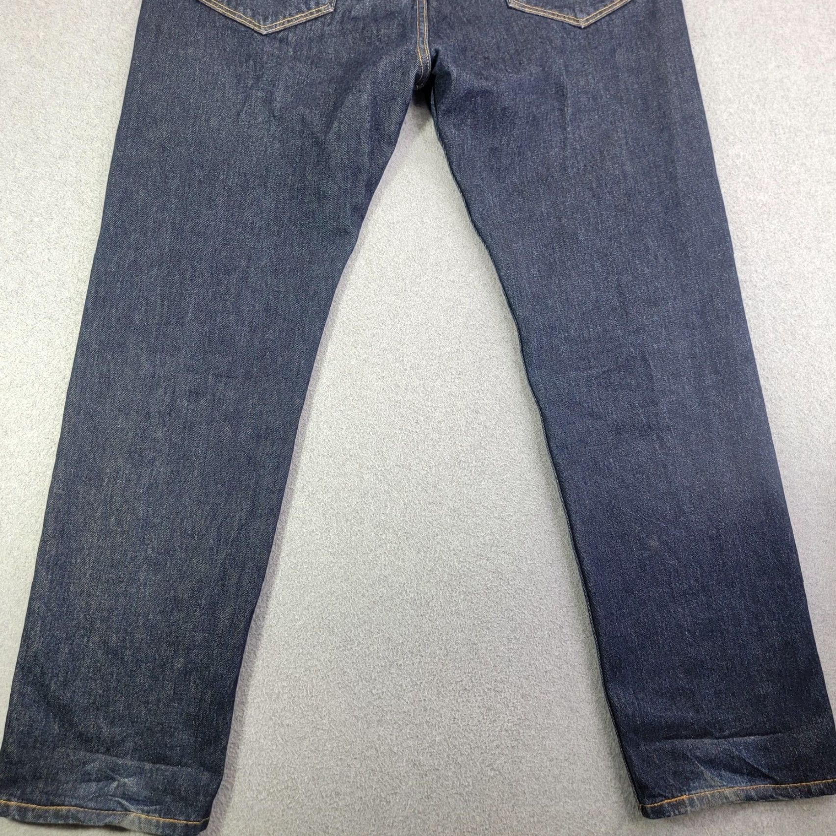 Levi's Levi's 505 Jeans Mens 36x32 Blue Dark Wash Regular Fit Straight Leg Denim Jeans Size US 36 / EU 52 - 6 Thumbnail
