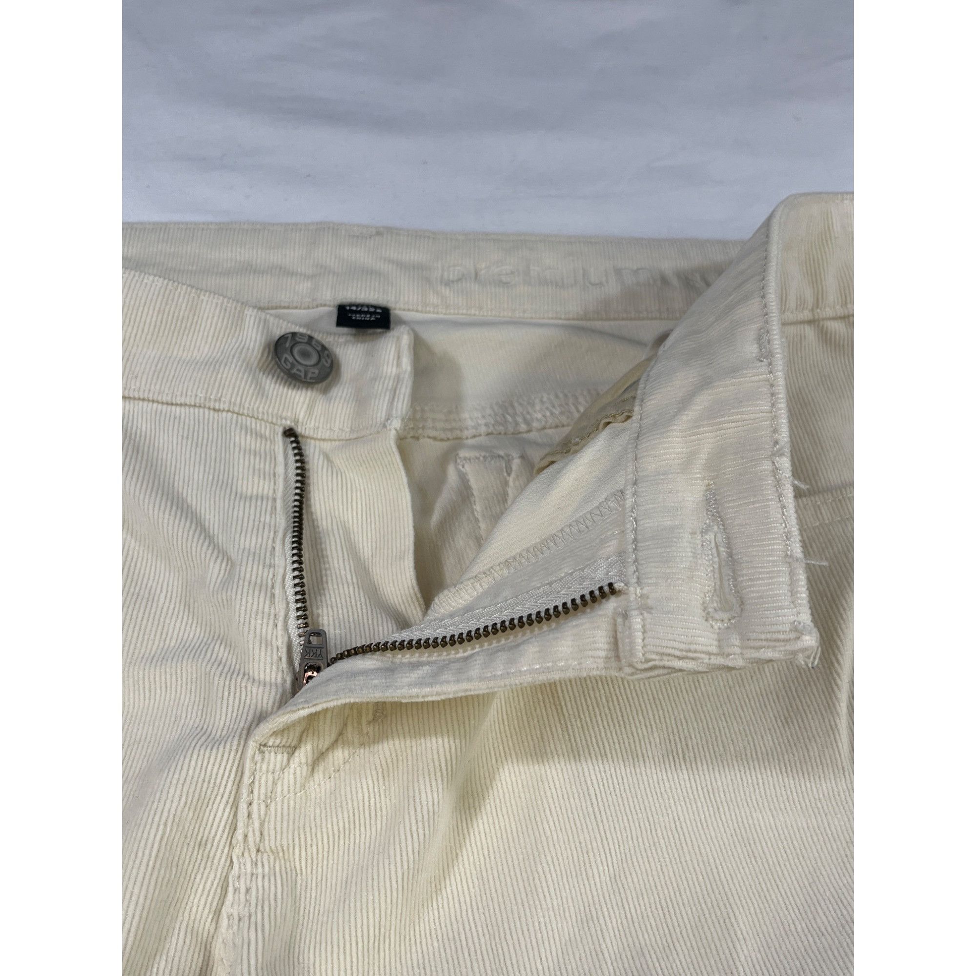 Gap Gap Women's White Corduroy Pants/Super Skinny Size 14/32R SK Size 36" / US 14 / IT 50 - 3 Thumbnail