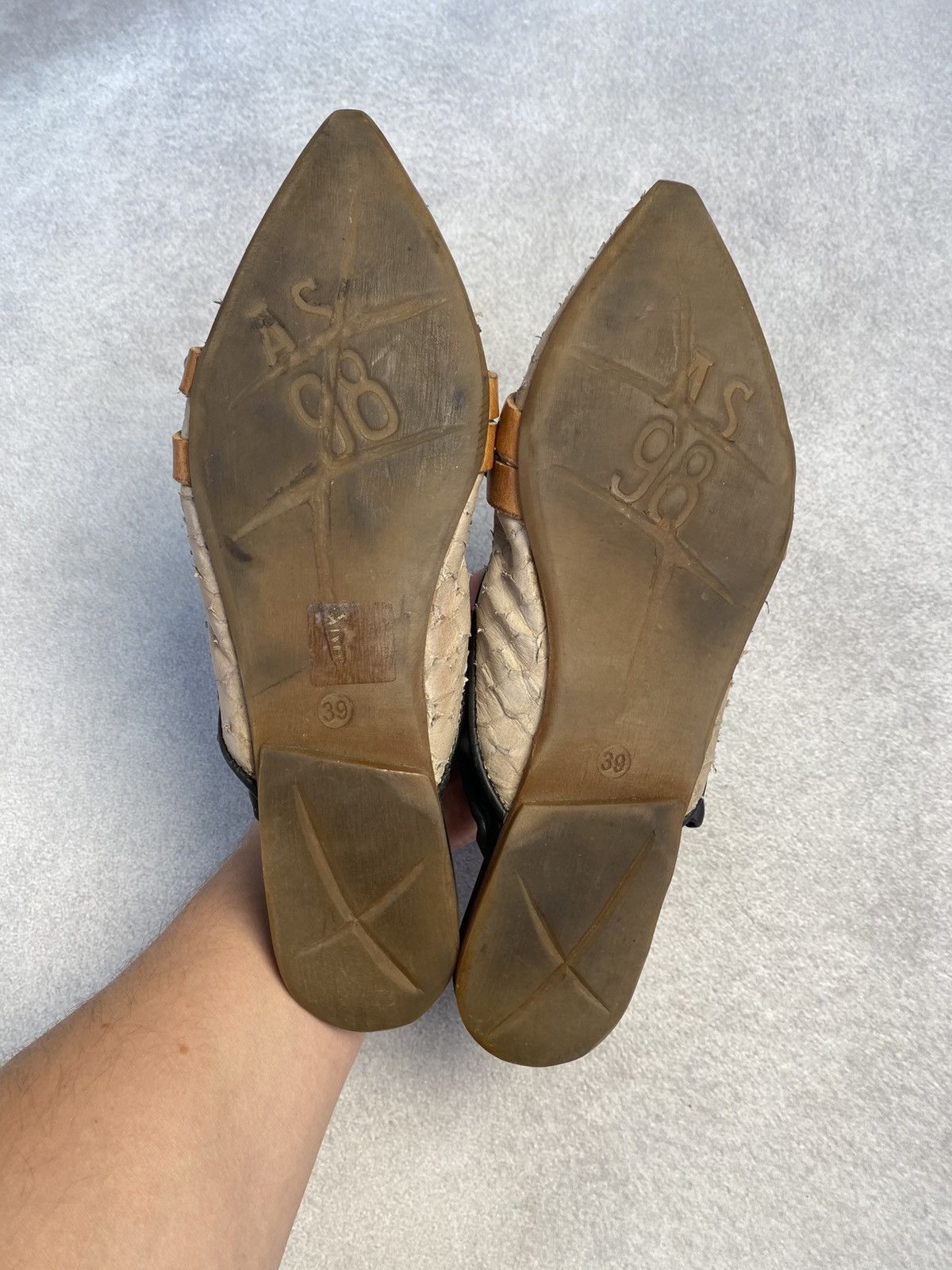 A.S.98 Vintage A.S.98 Airstap leather sandals flats mules slippers Size US 7.5 / IT 37.5 - 6 Thumbnail