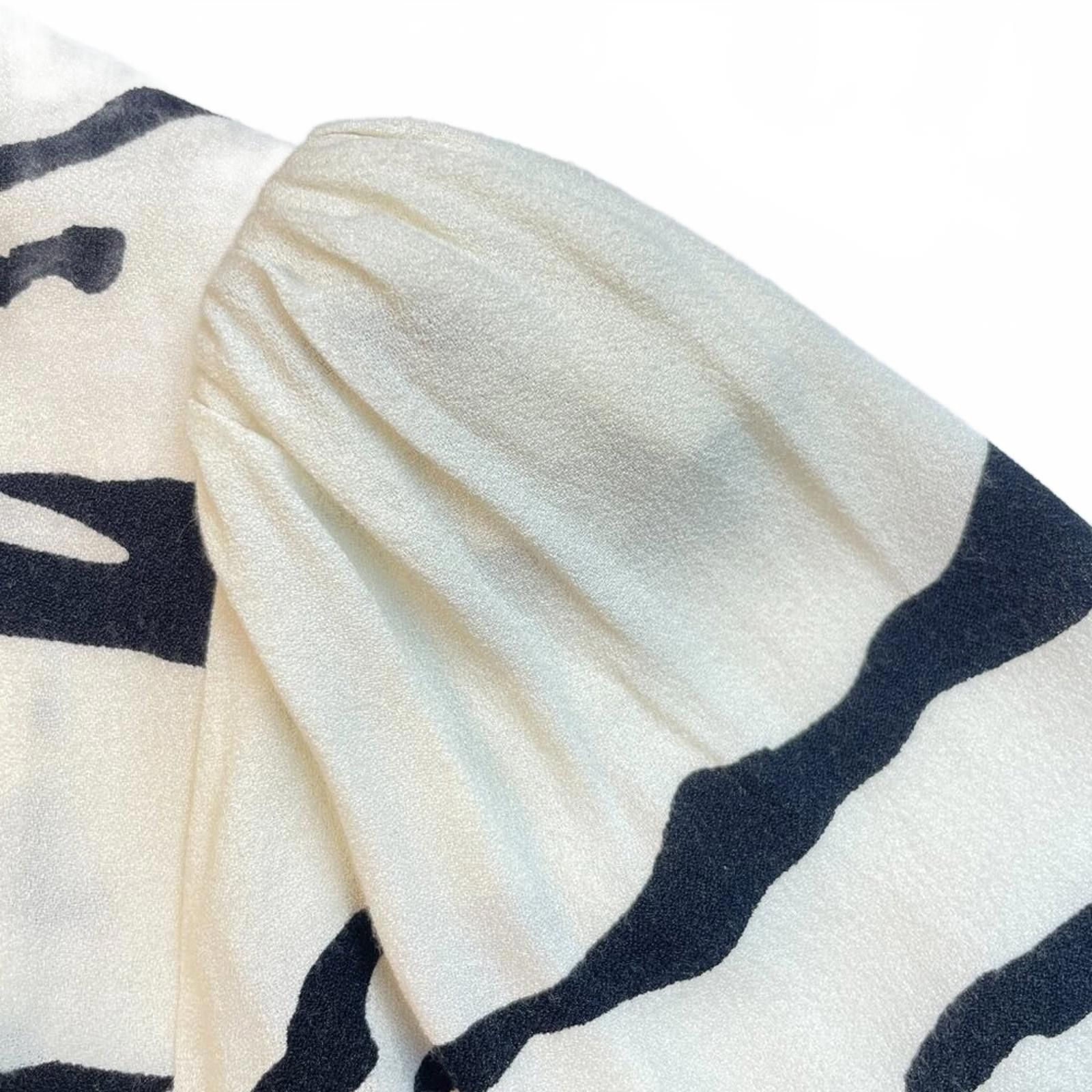 Designer Reformation Mini Dress Zebra Print Sustainable Made in USA Size XS / US 0-2 / IT 36-38 - 5 Thumbnail