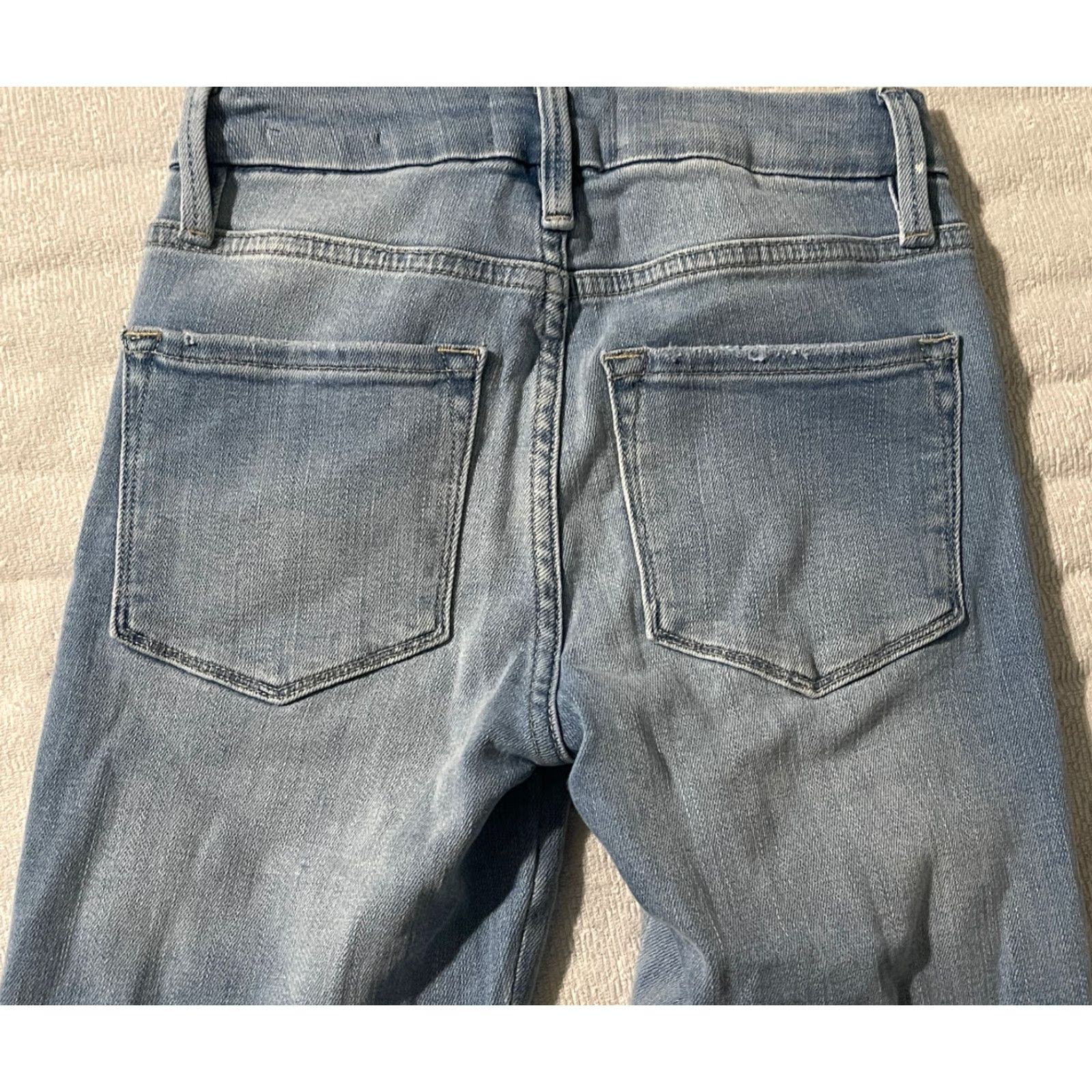Frame FRAME Denim Le Crop Mini Boot Jeans 23 Women Blue Denim Cropped 26.5in 23in Waist Size 23 Regular Size 40" / US 18 - 4 Thumbnail