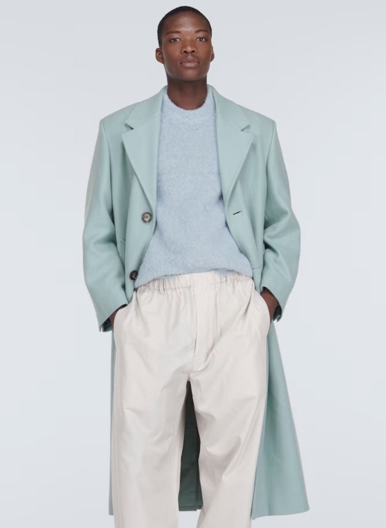 AMI AMI Paris Oversized Wool-blend Gabardine Coat Size US L / EU 52-54 / 3 - 1 Thumbnail