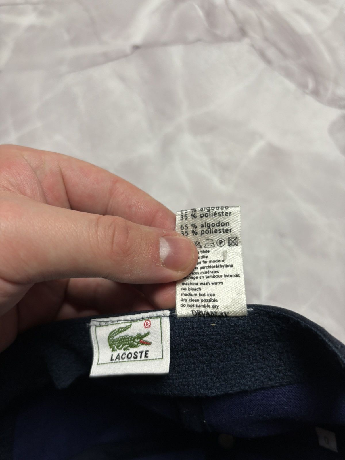 Lacoste Lacoste Vintage Cap Navy Adjustable YKK Strap Size 0 Small Size ONE SIZE - 12 Thumbnail