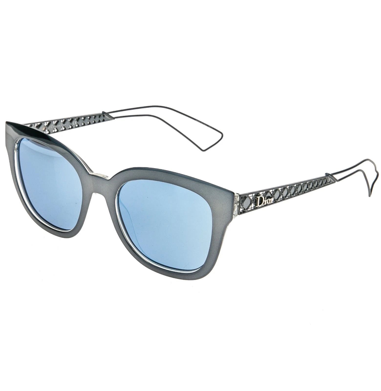 Christian Dior Monsieur CHRISTIAN DIOR DIORAMA 1 Grey Blue Mirrored Metal RAMA Size ONE SIZE - 8 Thumbnail