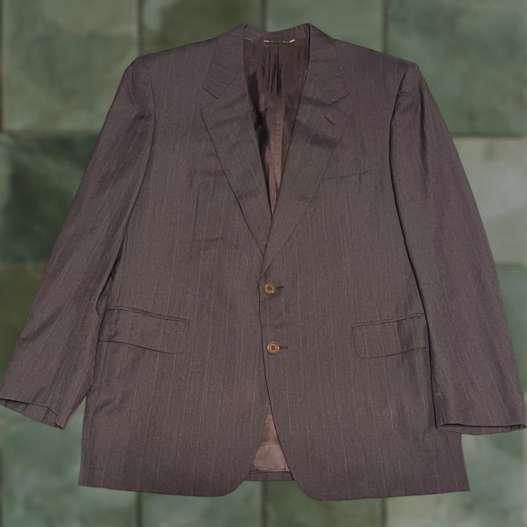 Canali Canali Milano Blazer - Wool Pinstripe - Single-Breasted Two-Button - Gray - 54R - Made in Italy - Men’s Jacket Size 54R - 1 Thumbnail