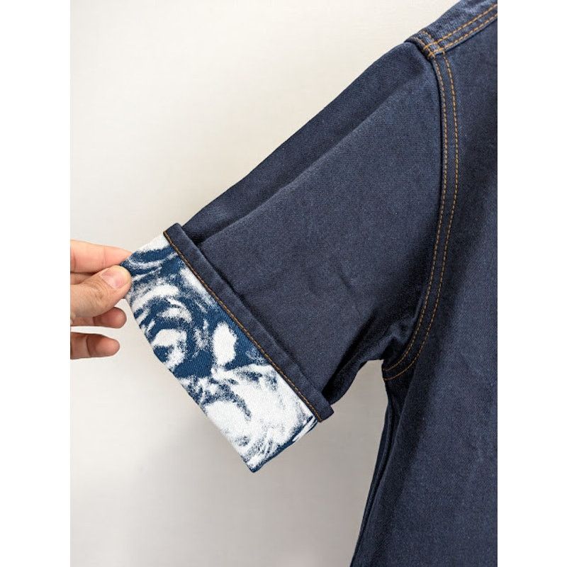 Burberry o1rshd1 Denim Shirt in Indigo Blue Size US S / EU 44-46 / 1 - 7 Thumbnail