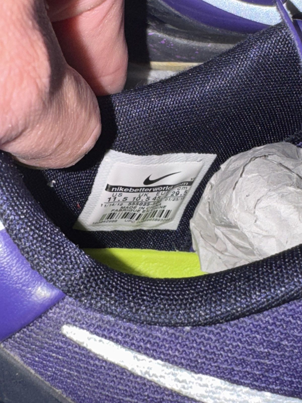 Nike Kobe 8 Court Purple Size US 11.5 / EU 44-45 - 5 Thumbnail
