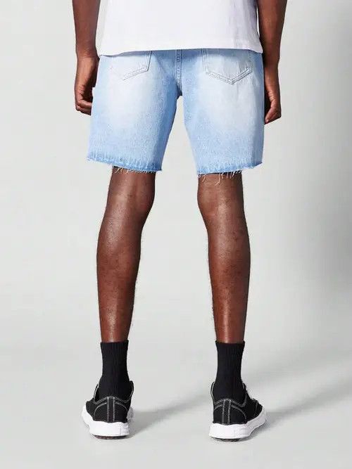 Jean Jeans Denim Shorts Raw Edge Distressed Size US 32 / EU 48 - 4 Thumbnail