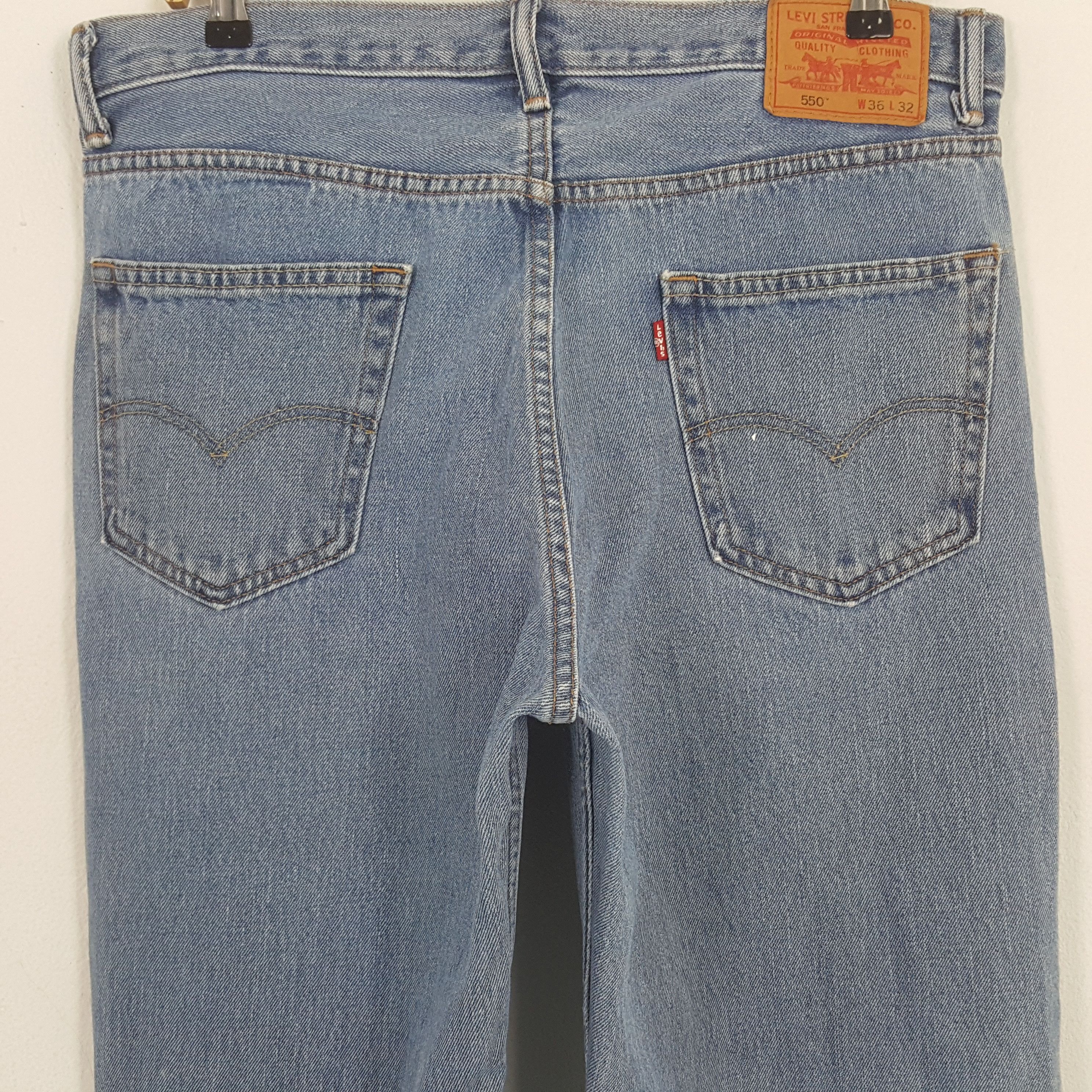 Levi's × Vintage Vintage Levi's 550 Distressed Style Denim Jeans Size US 35 - 5 Thumbnail