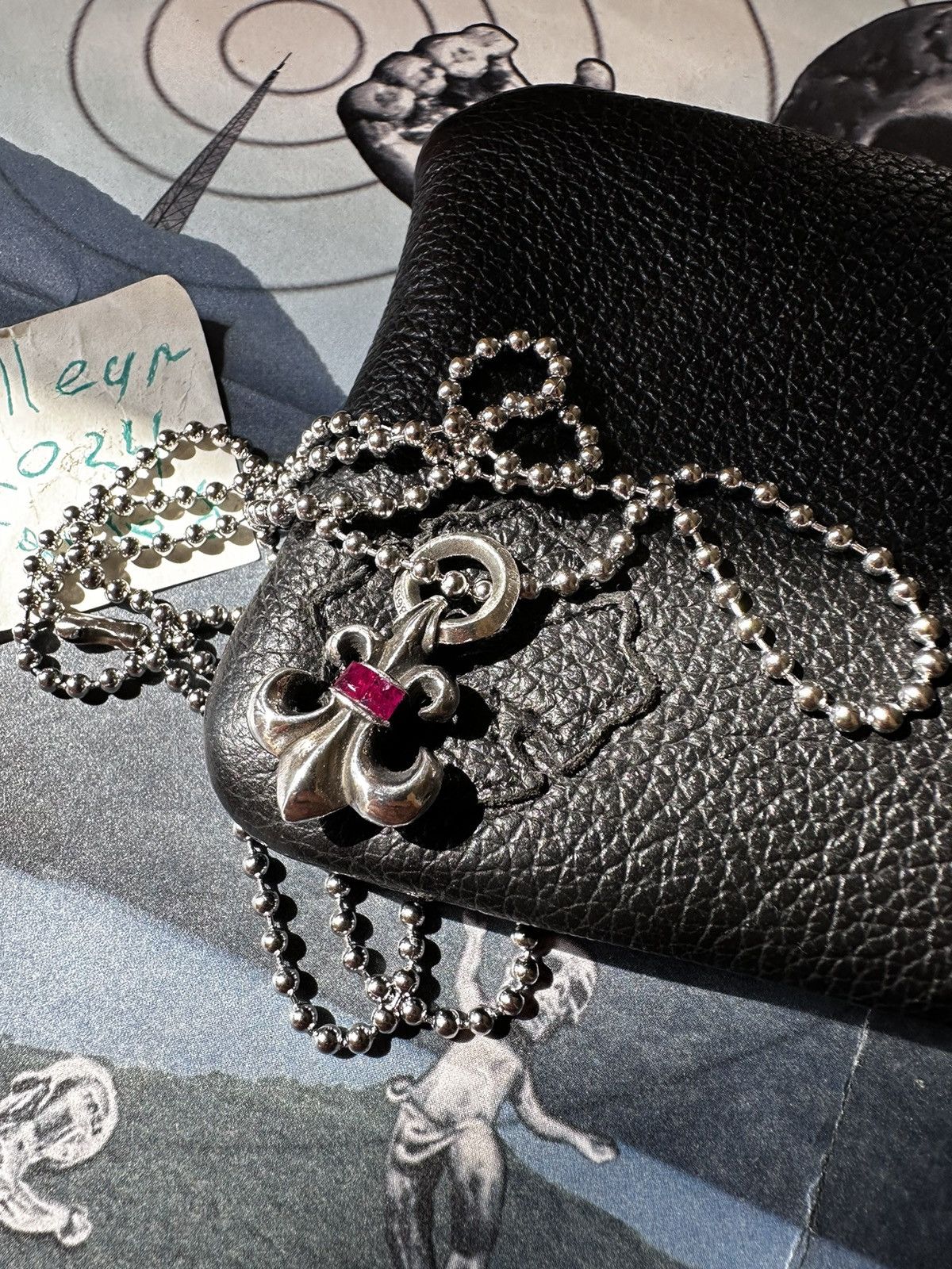 Chrome Hearts Chrome Hearts Ruby BS Fleur Pendant + Ball
