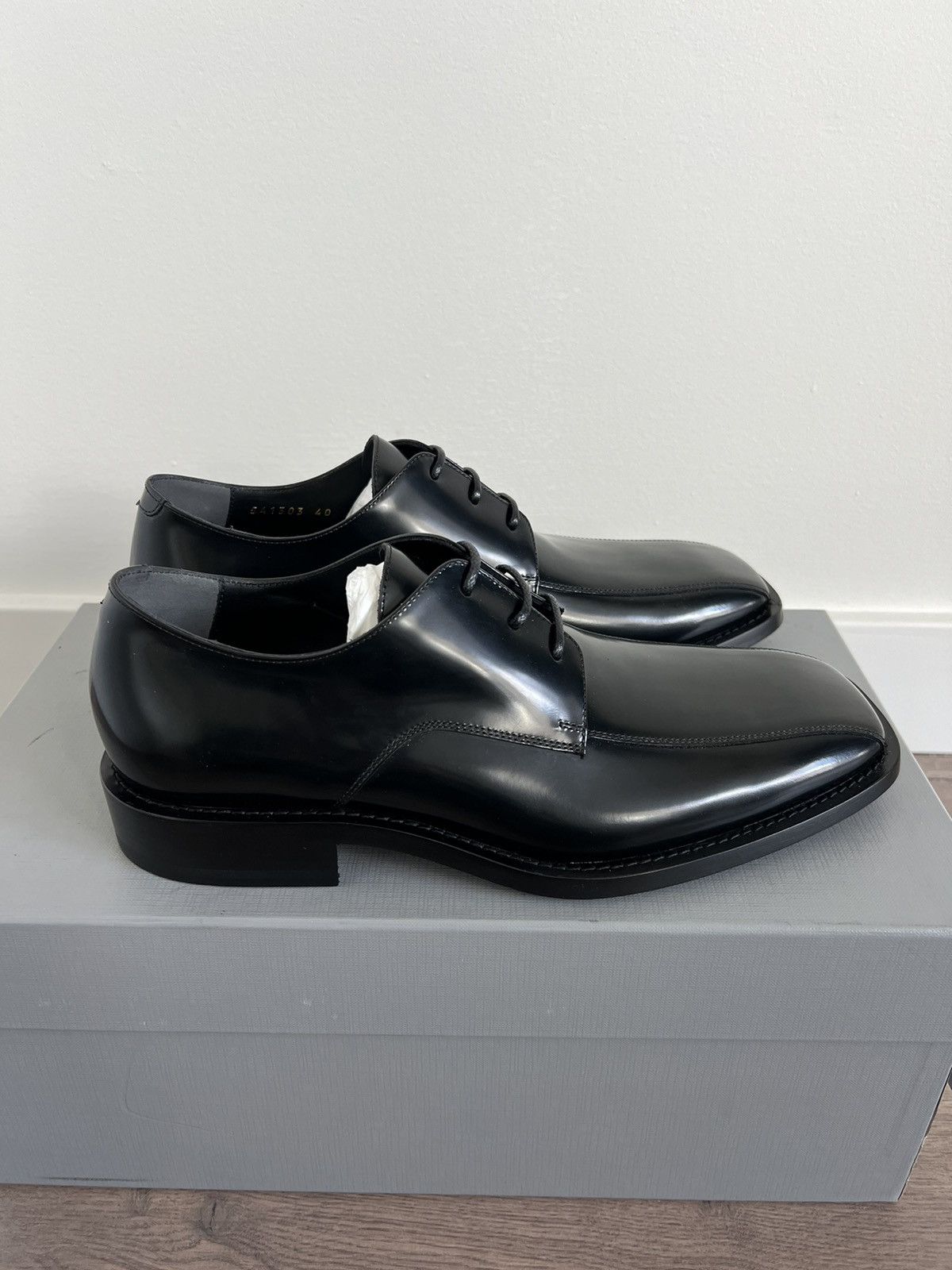 Balenciaga *SAMPLE* Balenciaga Square Toe Derby 40 Size US 7 / EU 40 - 2 Thumbnail