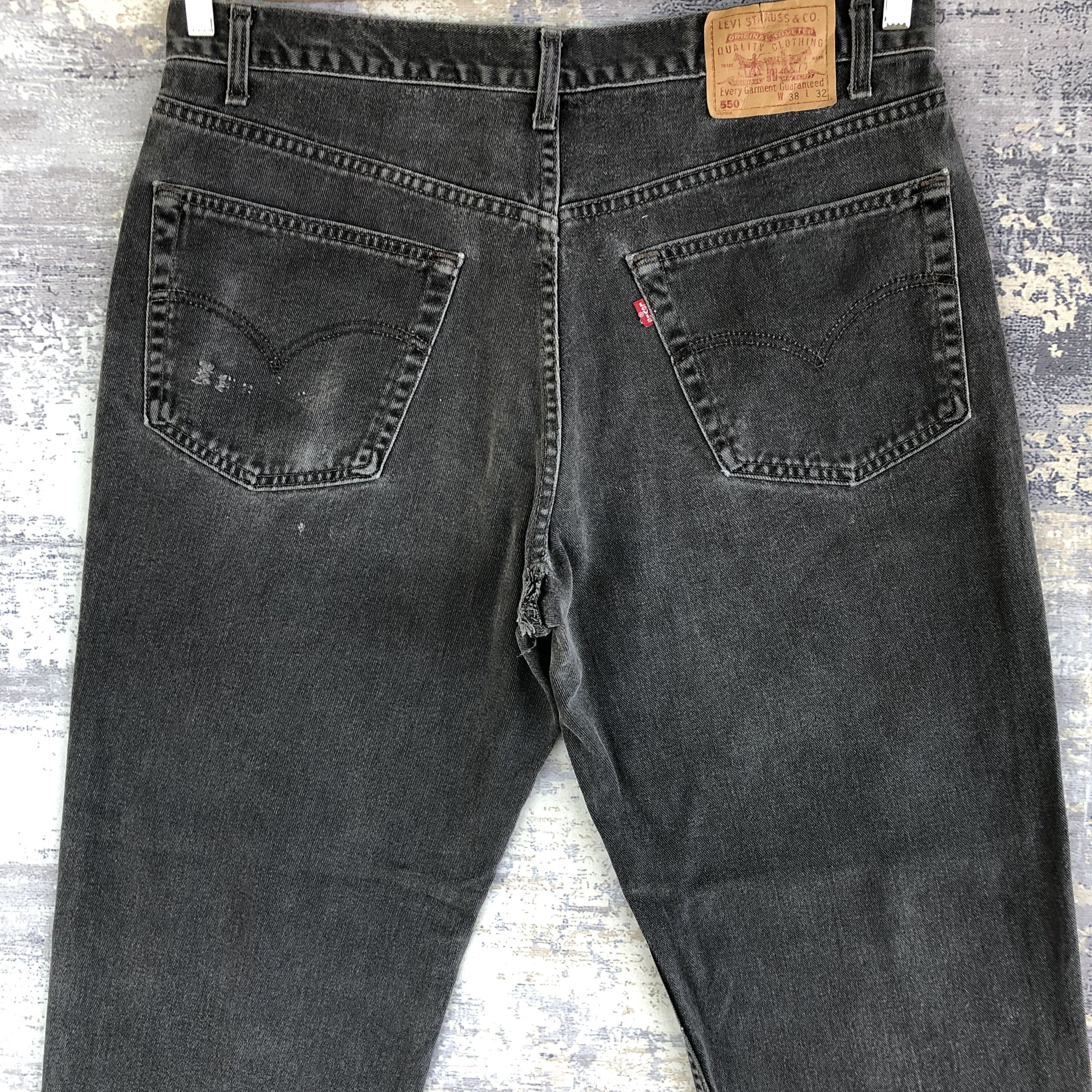 Levi's Vintage Levis 550 Jeans Super Black Levi's Faded Denim Size US 36 / EU 52 - 4 Thumbnail