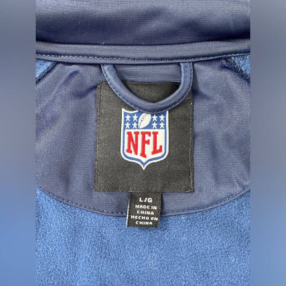 NFL New England Patriots full zip embroidered blue jacket men's Size US L / EU 52-54 / 3 - 2 Thumbnail