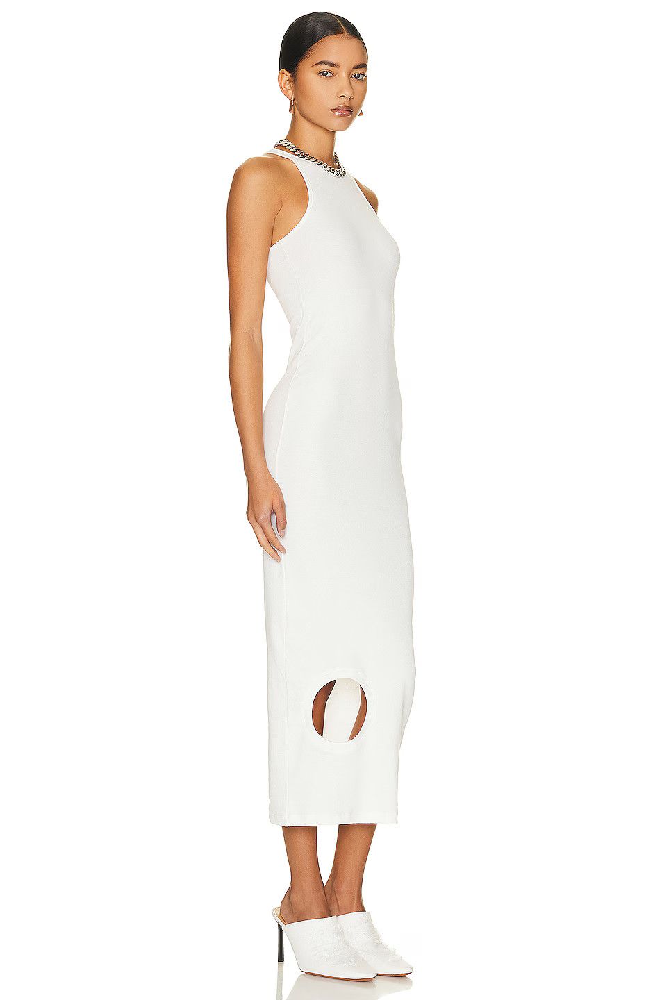 Off-White o1y1125 Midi Dress in White Size XS / US 0-2 / IT 36-38 - 2 Thumbnail