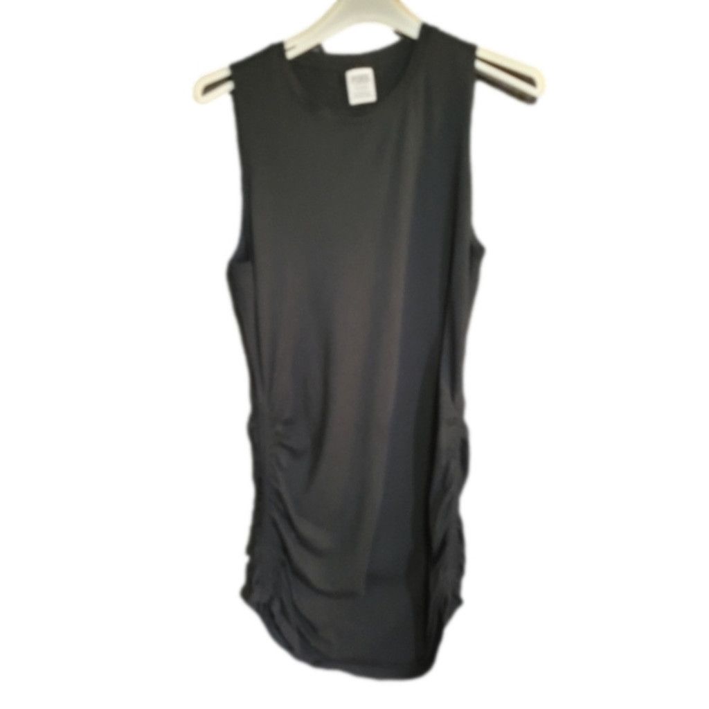 Pink PINK Victorias, black shirt dress, side ruching, guc, L Size L / US 10 / IT 46 - 1 Thumbnail