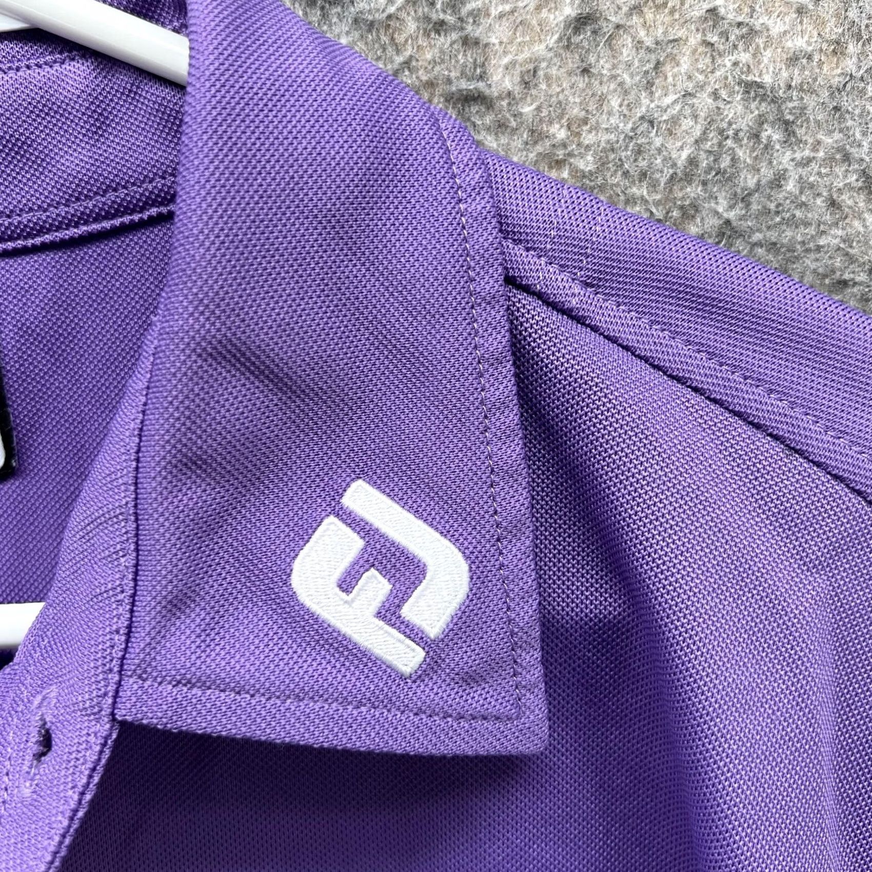 Footjoy FootJoy Polo Shirt Men L Purple Academy Solid Short Sleeve Button Collared Blended Polyester Golf Shirt Size US L / EU 52-54 / 3 - 5 Thumbnail