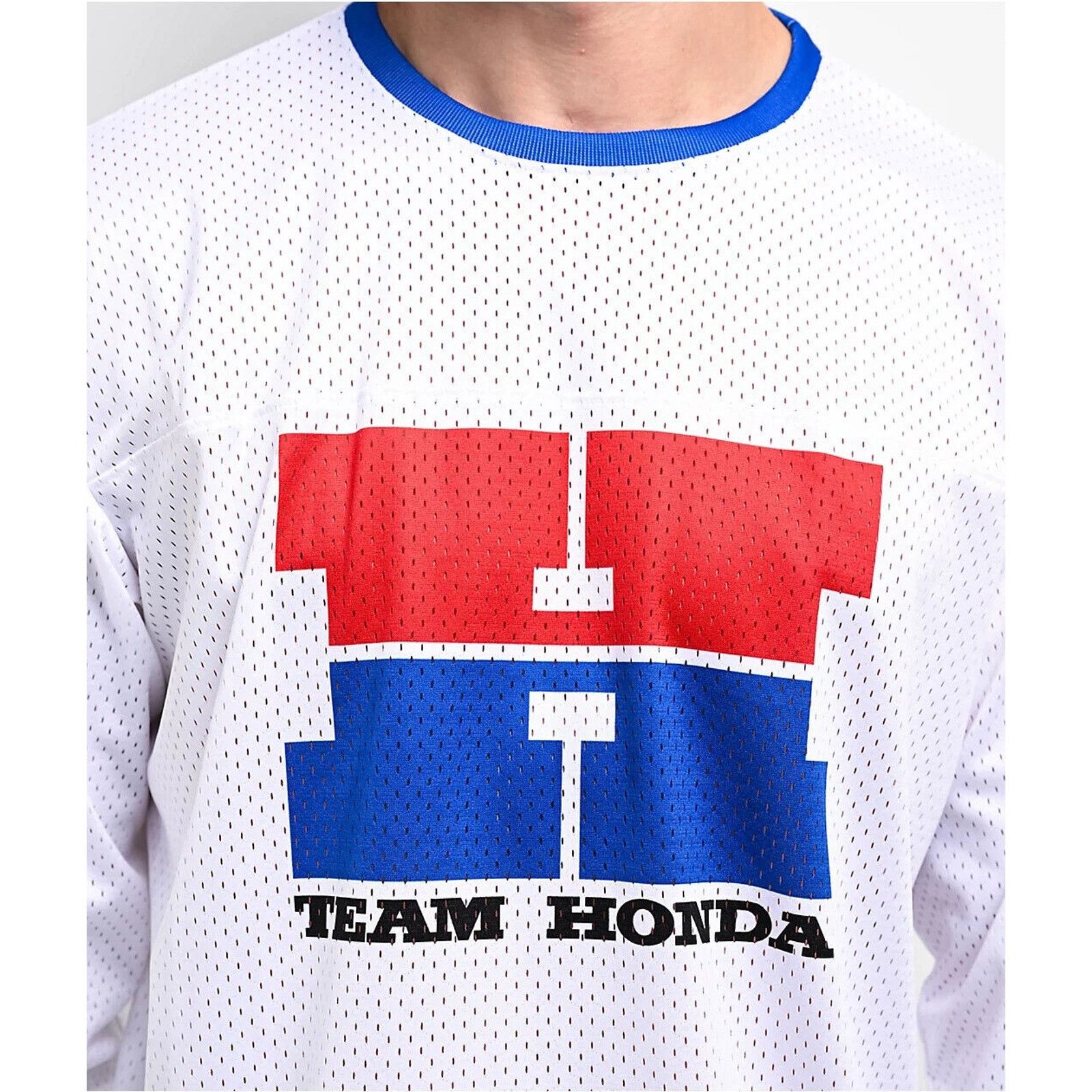 Honda Honda Racing Team Men's White Long Sleeve Mesh Jersey Shirt Size US XL / EU 56 / 4 - 6 Thumbnail