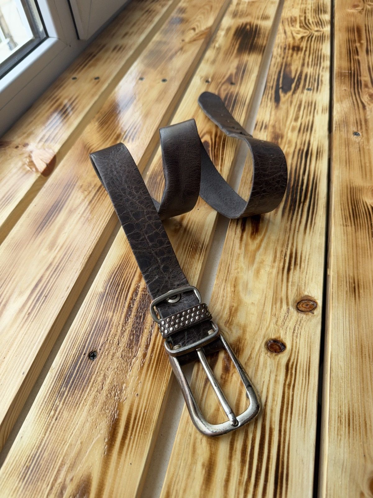 If Six Was Nine Vintage Japanese Studded Leather Punk Emo Rock Goth Y2K belt Size ONE SIZE - 1 Thumbnail