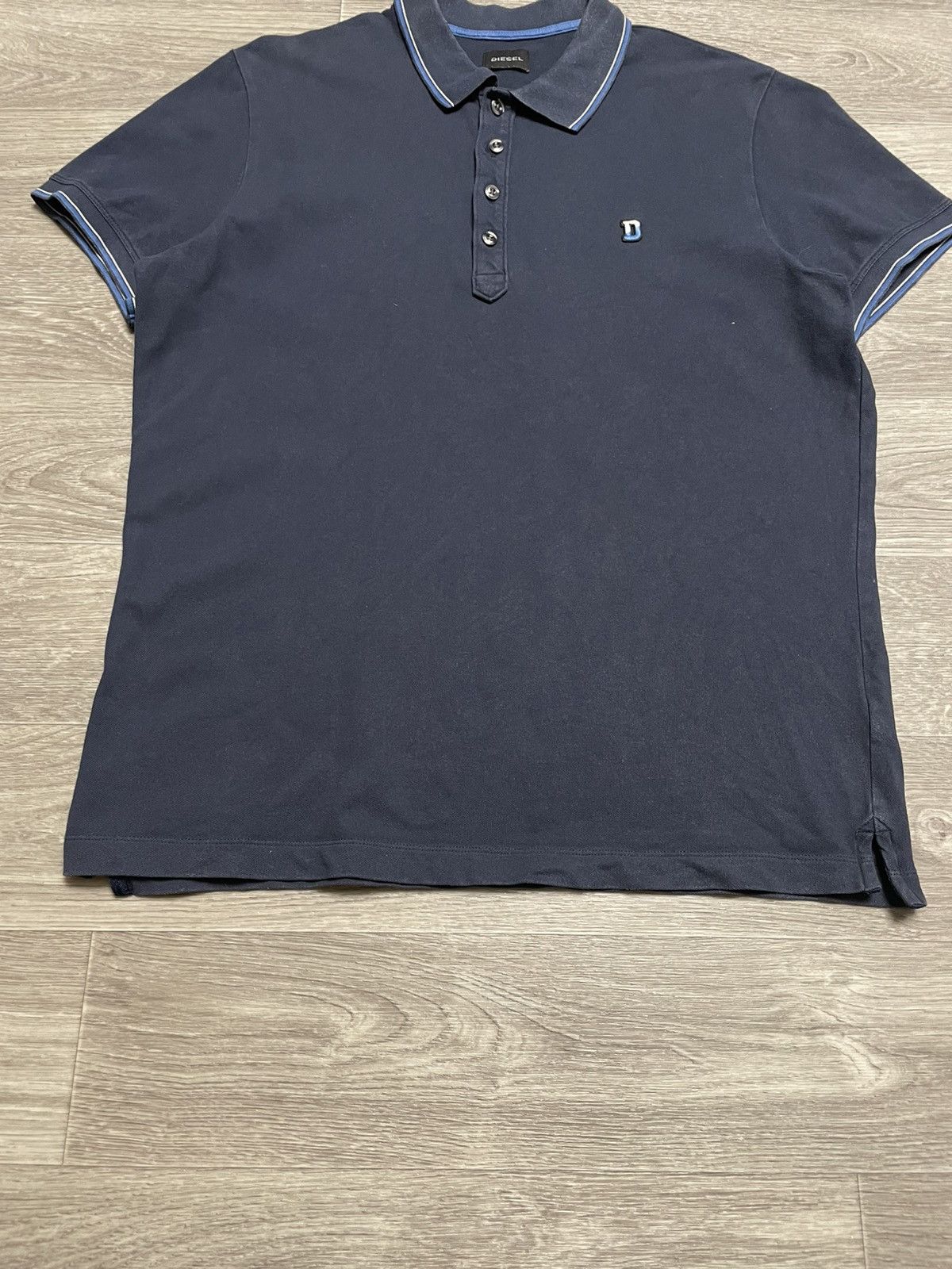 Diesel Vintage Diesel D Logo Navy Blue Polo Shirt Size US XL / EU 56 / 4 - 3 Thumbnail