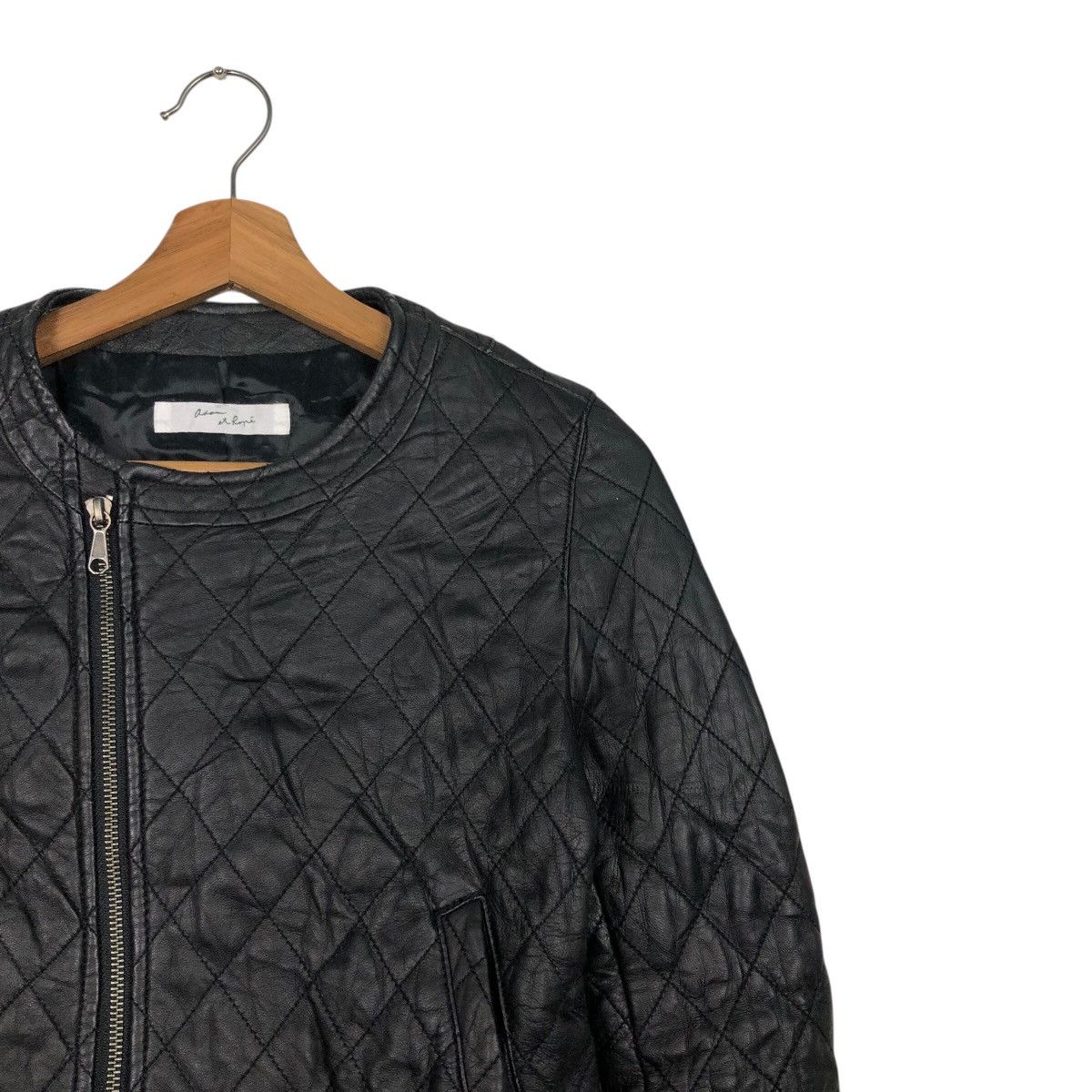 ADAM ET ROPE 📌Cropped Biker Leather Jacket Adam Et Rope Issey Miyake Size US M / EU 48-50 / 2 - 7 Thumbnail