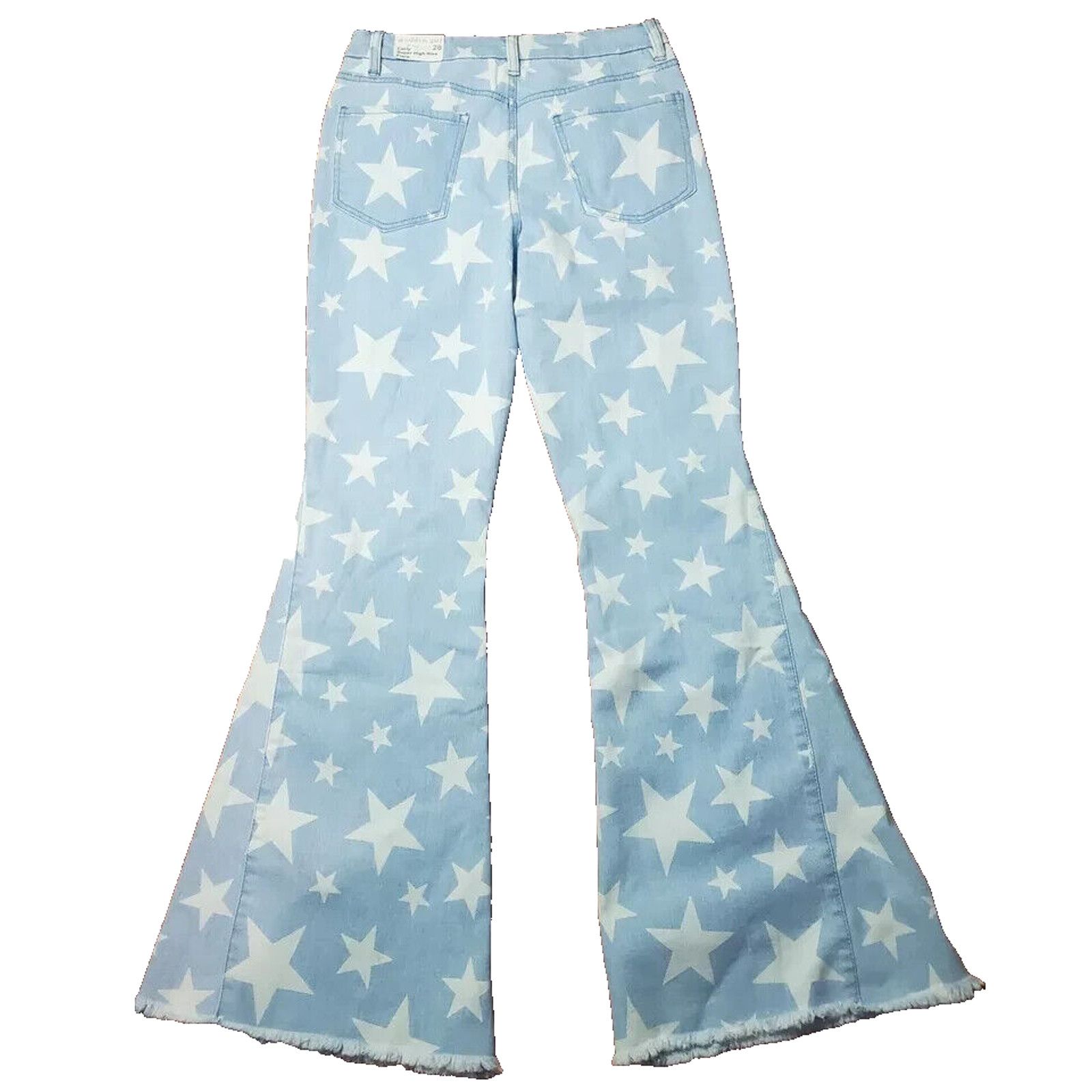 Madden NYC MADDEN GIRL CARLEY HIGH WAIST SUPER FLARE STAR JEANS SZ 10 Size 32" / US 10 / IT 46 - 2 Thumbnail