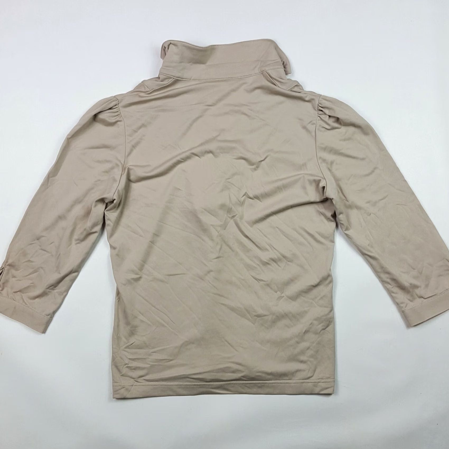 Izod VINTAGE IZOD Golf Tennis Polo Shirt Women's Size M Beige Pleated Cap Sleeve Long Sleeve Size M / US 6-8 / IT 42-44 - 5 Thumbnail