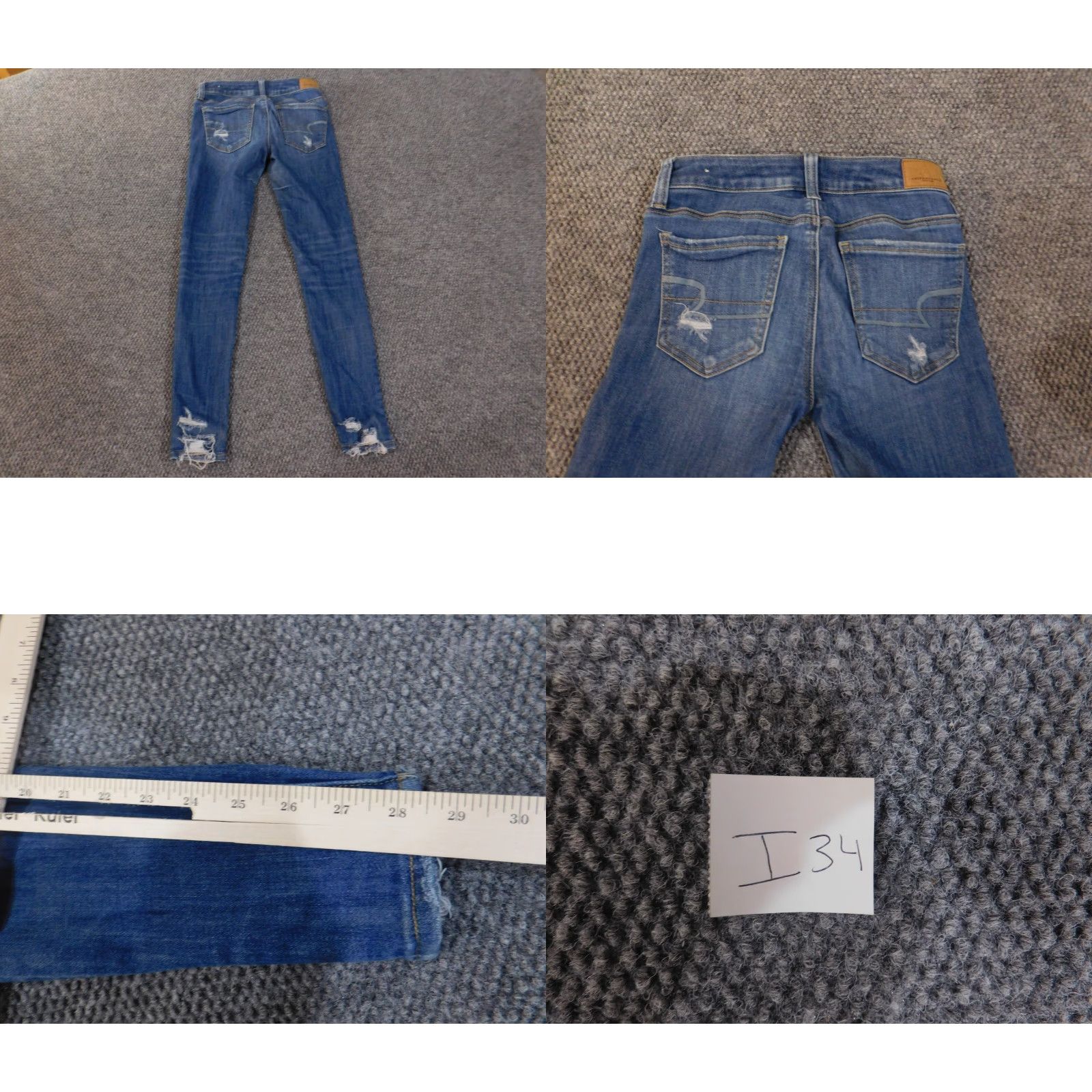 American Eagle Outfitters American Eagle Outfitters Jeans Jegging Womens Size 2 Distressed Stretch Denim Blue Retro 28in Inseam Size 26" / US 2 / IT 38 - 8 Thumbnail