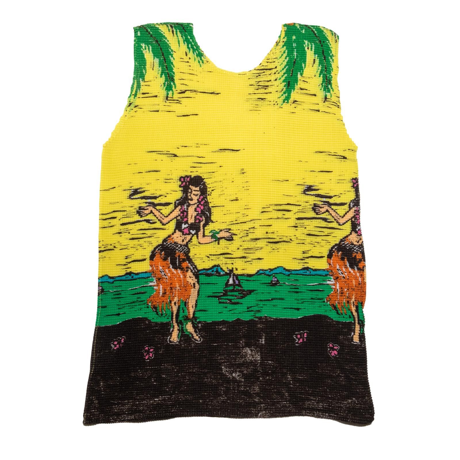 Issey Miyake × Pleats Please Issey Miyake Issey Miyake ME SS 2005 Hawaii Print Tank Top Size S / US 4 / IT 40 - 1 Thumbnail