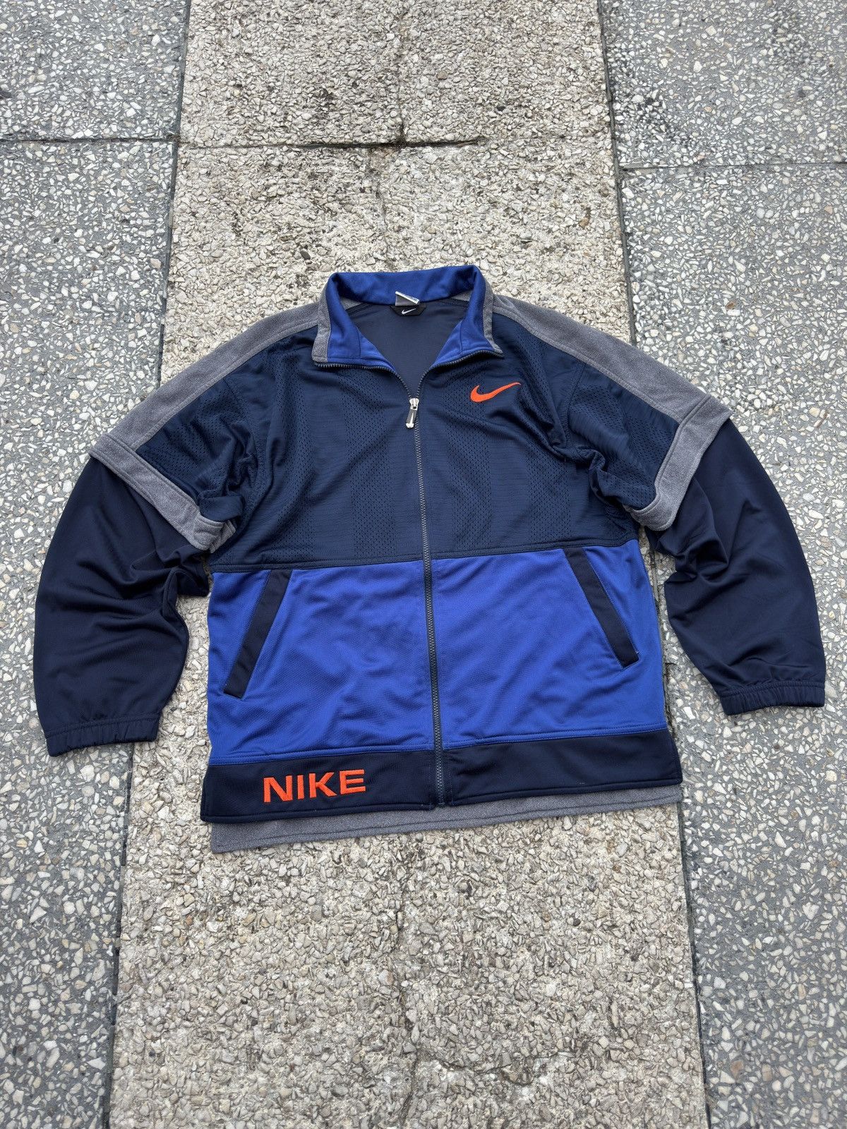 Nike Nike Full Zip Sweatshirt 90s Big Logo Retro Size US XL / EU 56 / 4 - 2 Thumbnail