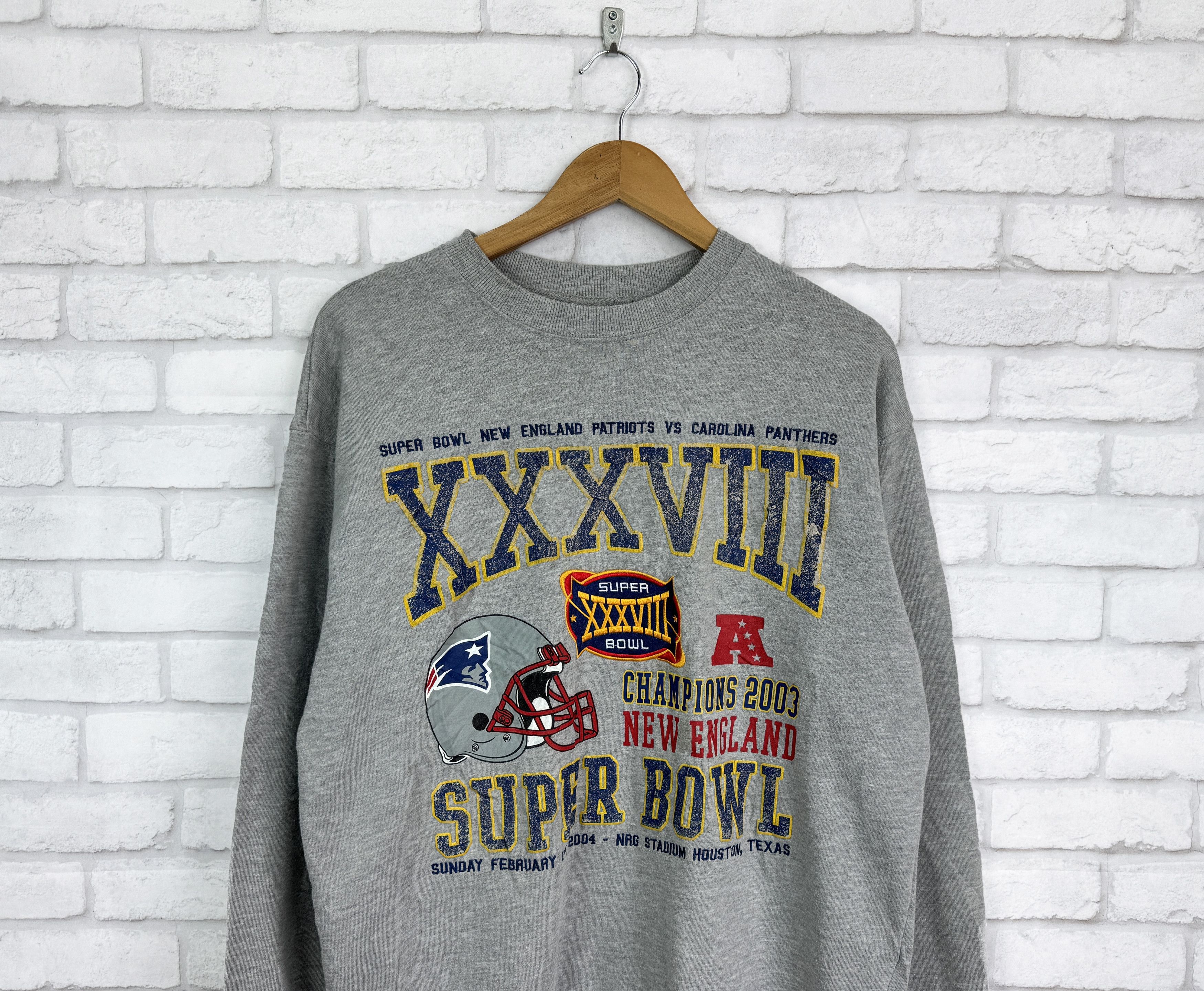 NFL × Vintage 2003 SUPER BOWL NFL NEW ENGLAND Sweatshirt Size US L / EU 52-54 / 3 - 2 Thumbnail