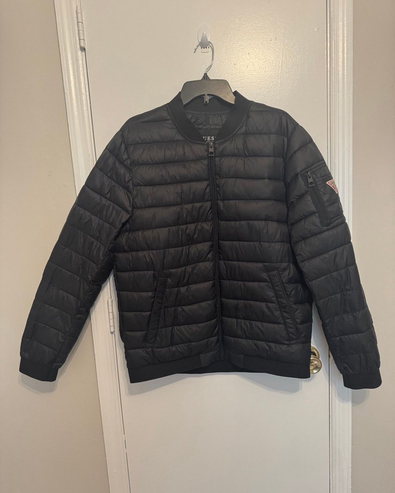Guess GUESS Men's Long Sleeve Elastic Cuffs Bomber Large Size US L / EU 52-54 / 3 - 1 Thumbnail