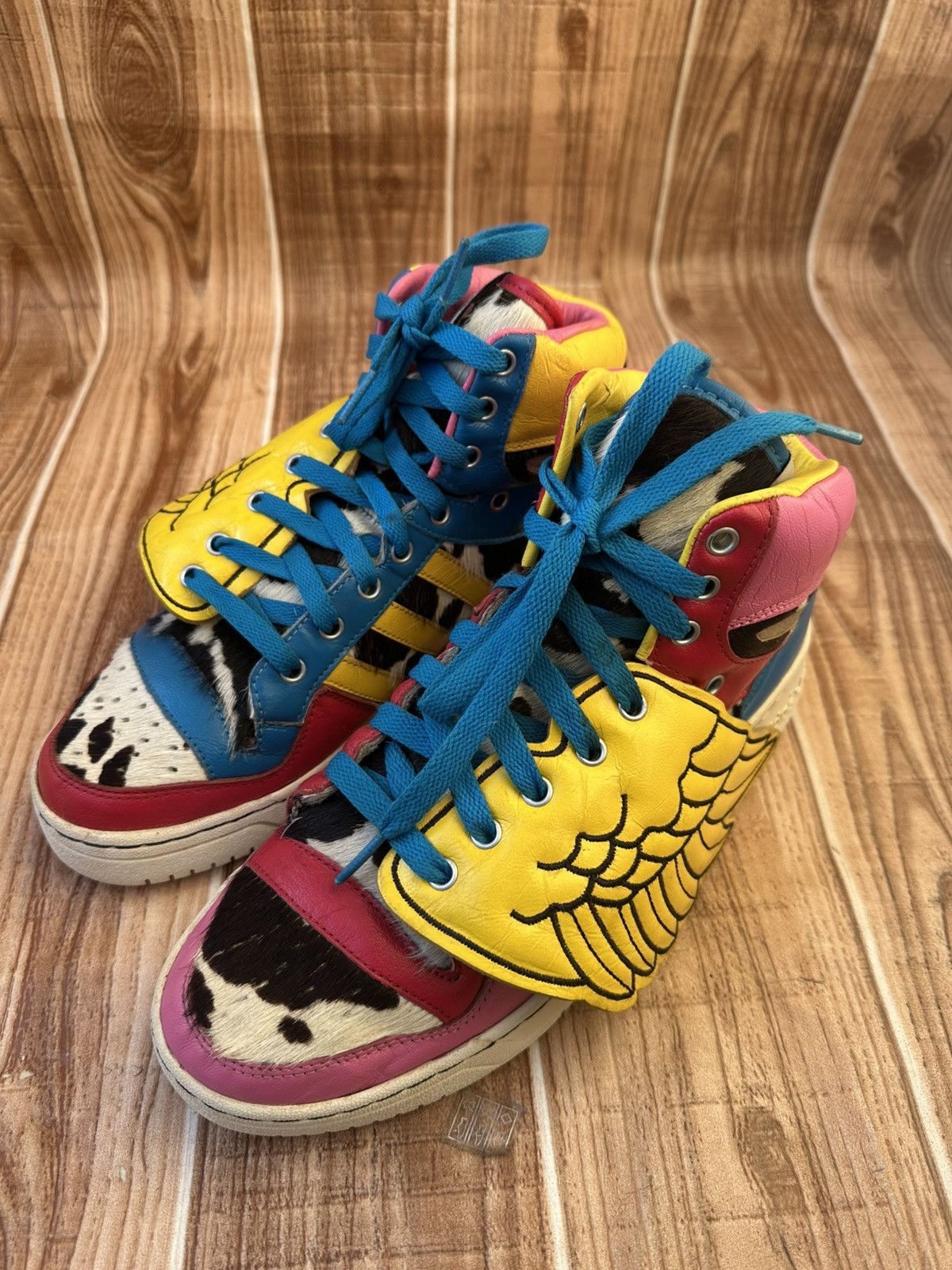Adidas × Jeremy Scott Adidas Jeremy Scott 2NE1 Wings Avant Garde High Sneakers Size US 8.5 / EU 41-42 - 5 Thumbnail