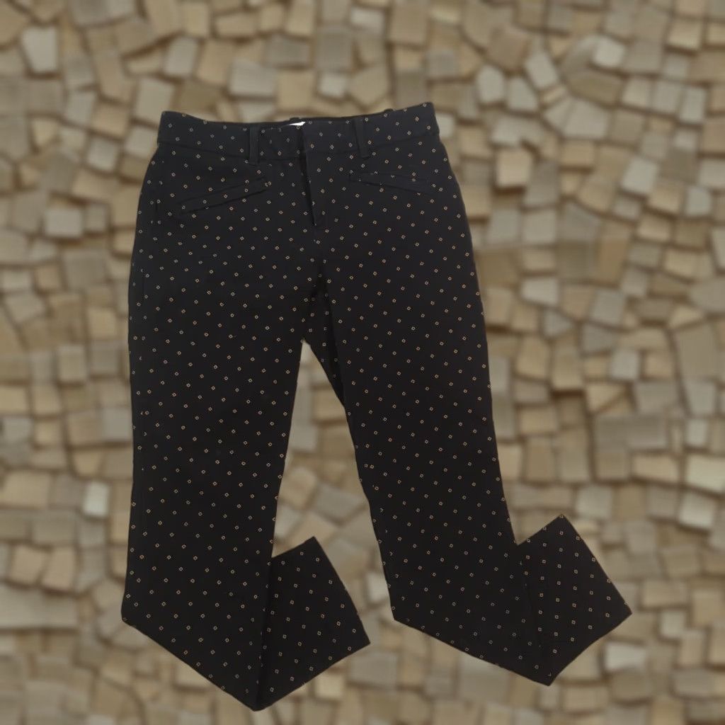 Gap Gap Jeans Women's Size 0, Black Gold, Diamond Print Ankle Skinny Crop Jeans 3/4 Color Multicolor Diamond Printed Cropped Mid Rise Womens Jeans Size 25" / US 0 / IT 36 - 1 Thumbnail